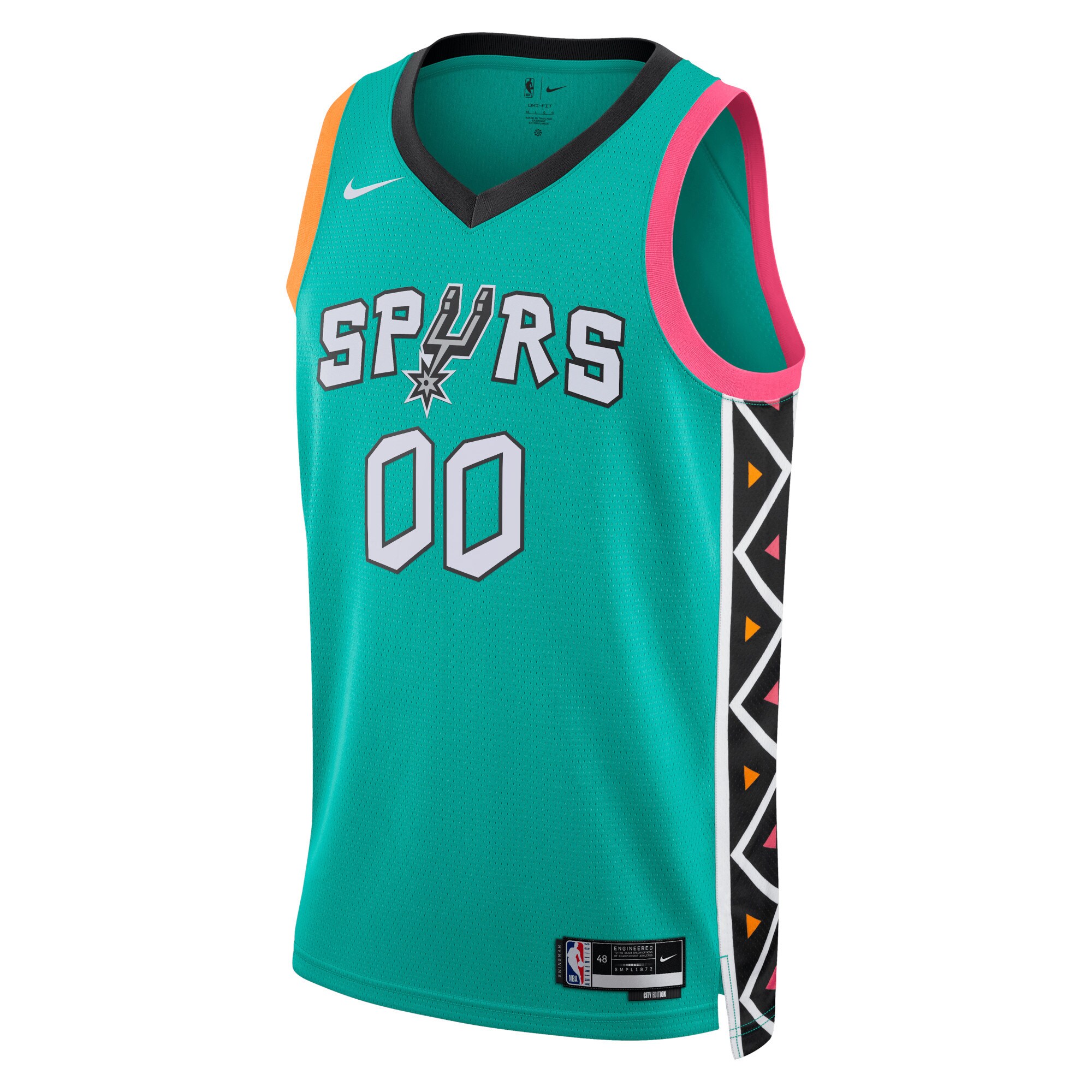 San Antonio Spurs Nike Unisex 2022/23 2022/23 Swingman Custom Jersey - City Edition - Turquoise - vstockx