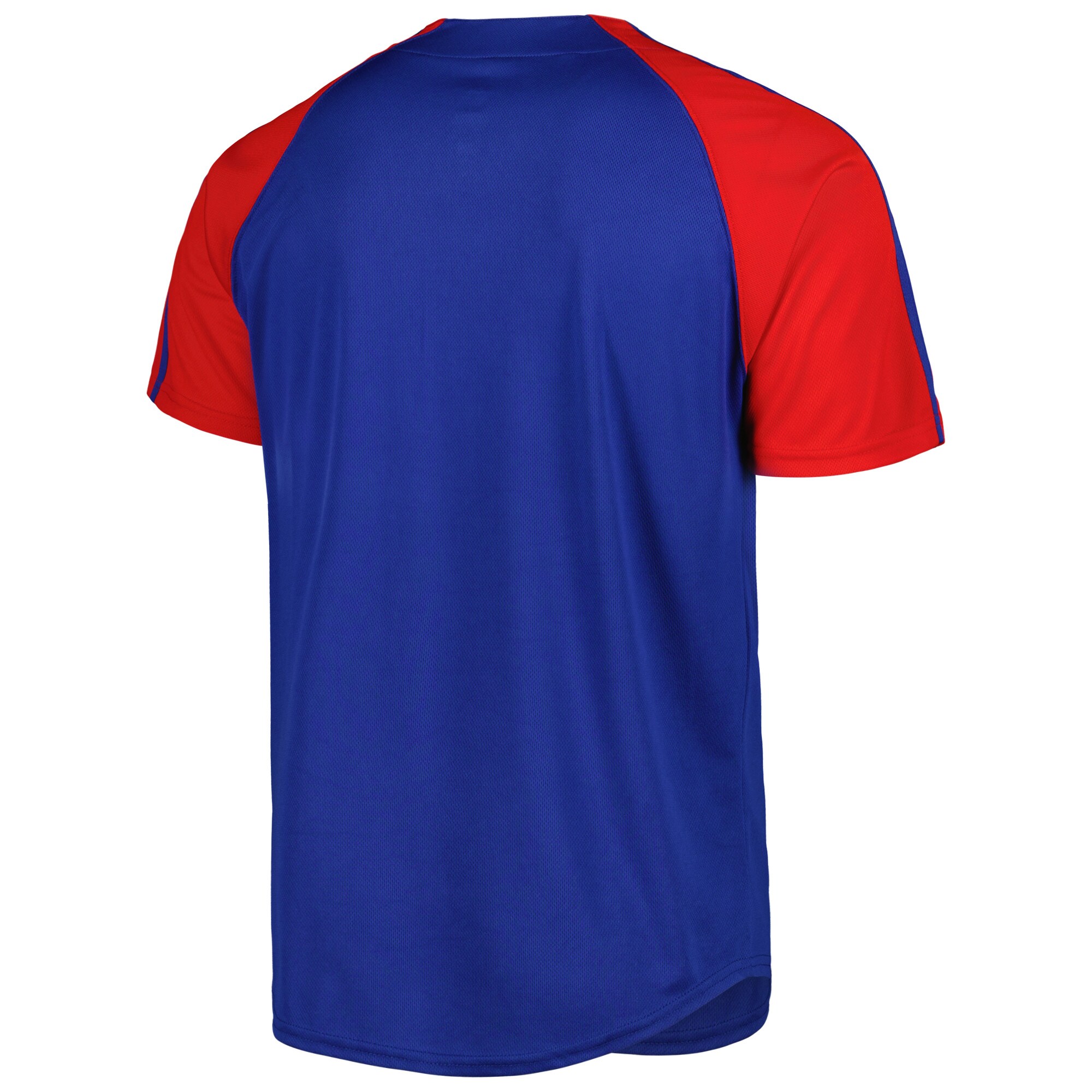 Chicago Cubs Stitches Button-Down Raglan Fashion Jersey - Royal - vstockx