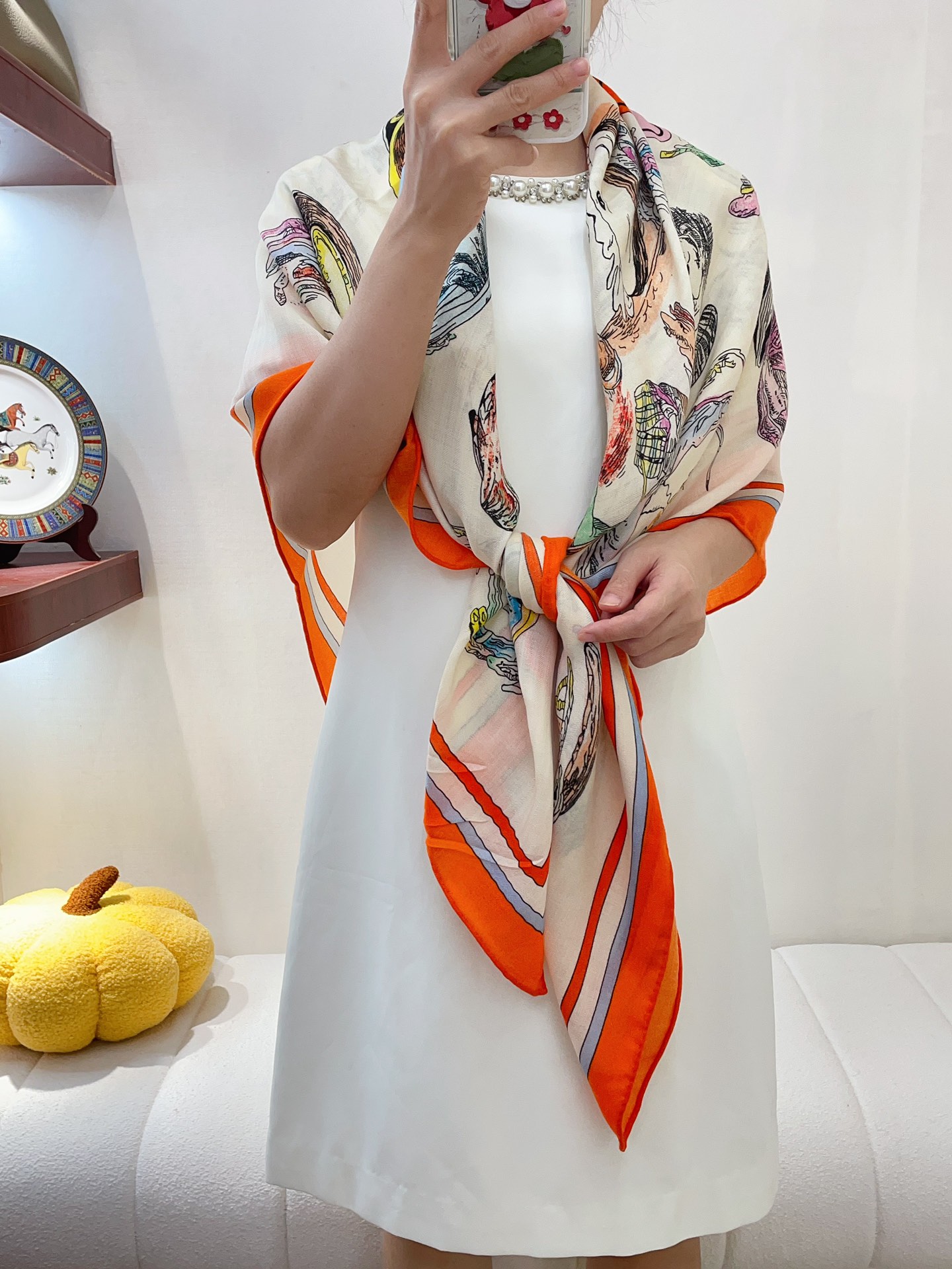 Streetwear Scarf Hermes 328807 size:140cm*140cm - vstockx