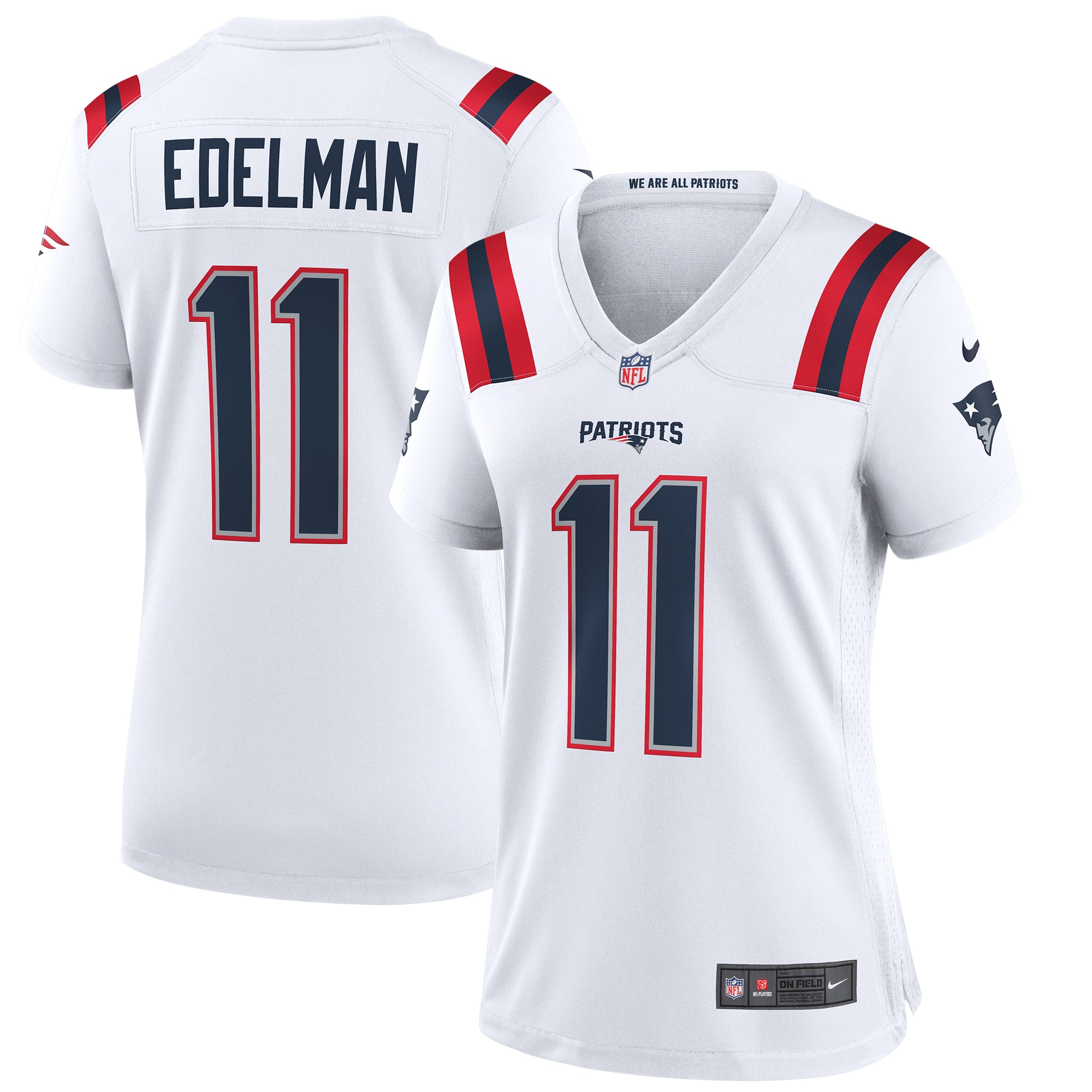 Julian Edelman New England Patriots Nike Women's Team Game Jersey - White - vstockx