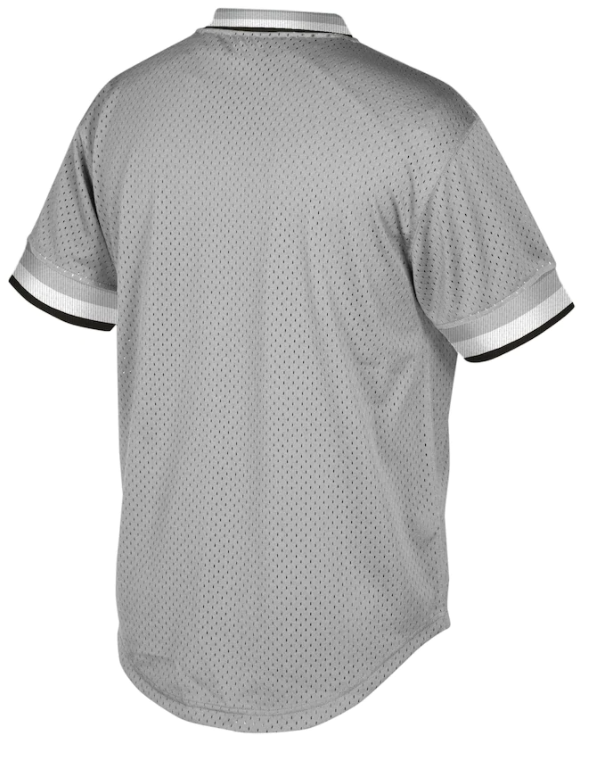 Men's Chicago White Sox Road Grey Cooperstown Collection V-Neck Mesh Batting Practice Jersey By Mitchell And Ness - vstockx