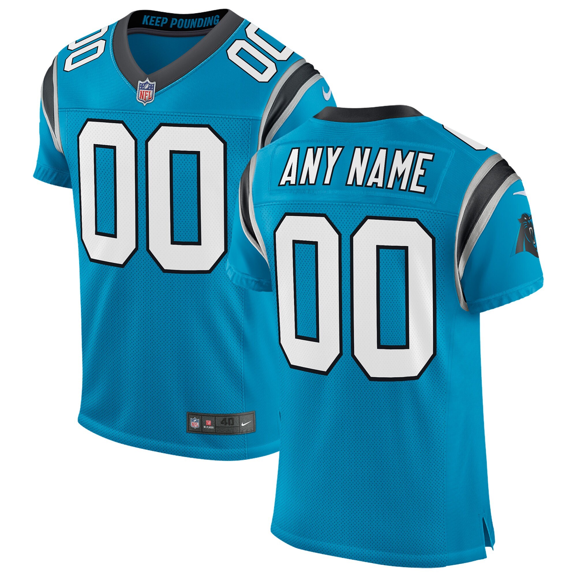 Carolina Panthers Nike Classic Elite Custom Jersey - Blue - vstockx