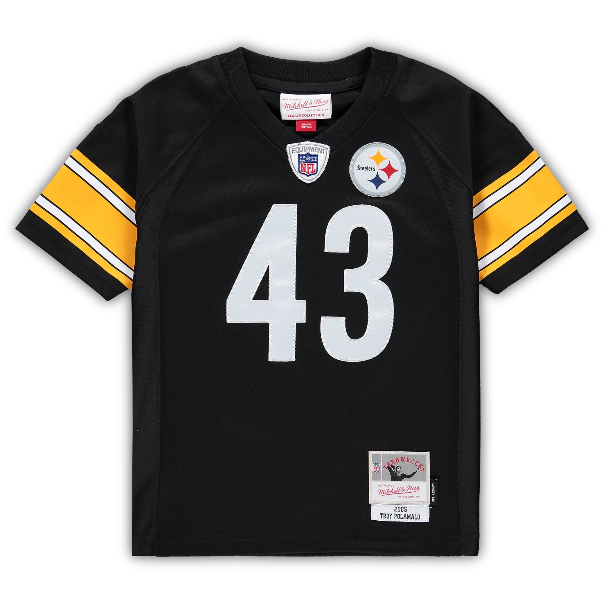 Troy Polamalu Pittsburgh Steelers Mitchell & Ness Preschool Retired Legacy Jersey - Black - vstockx