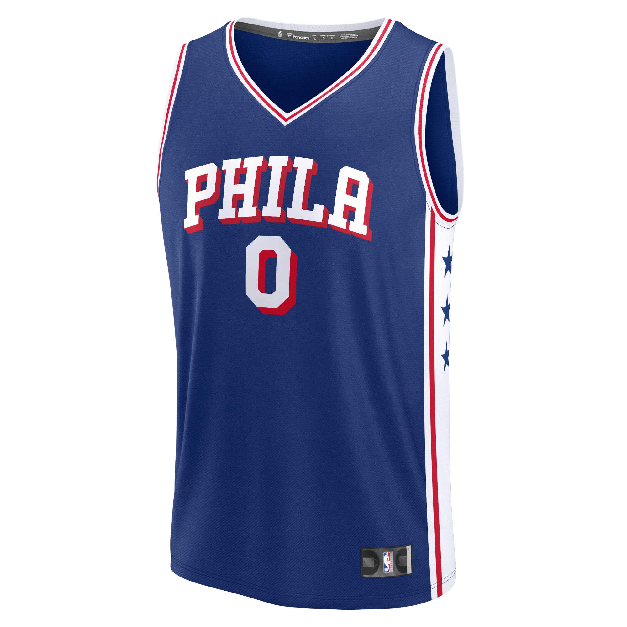 Tyrese Maxey Philadelphia 76ers Fanatics Branded 2023/24 Fast Break Replica Jersey - Icon Edition - Royal - vstockx
