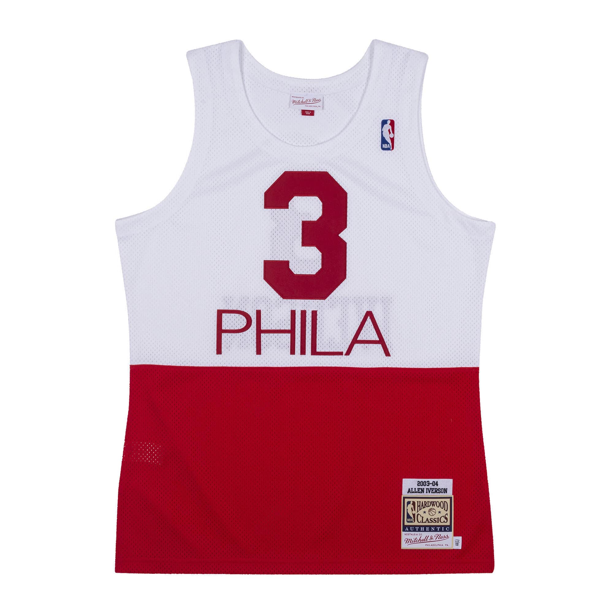 Authentic Jersey Philadelphia 76ers 2003-04 Allen Iverson - vstockx