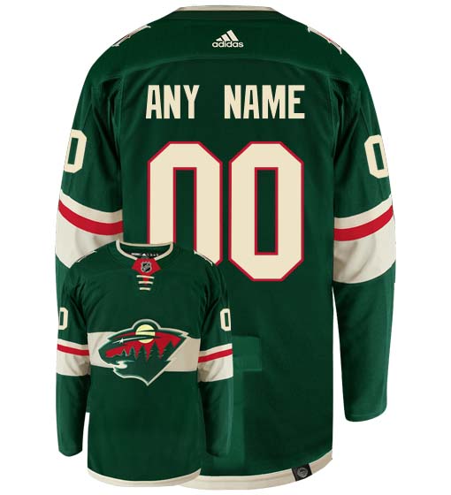 Customizable Minnesota Wild Adidas Primegreen Authentic NHL Hockey Jersey - vstockx