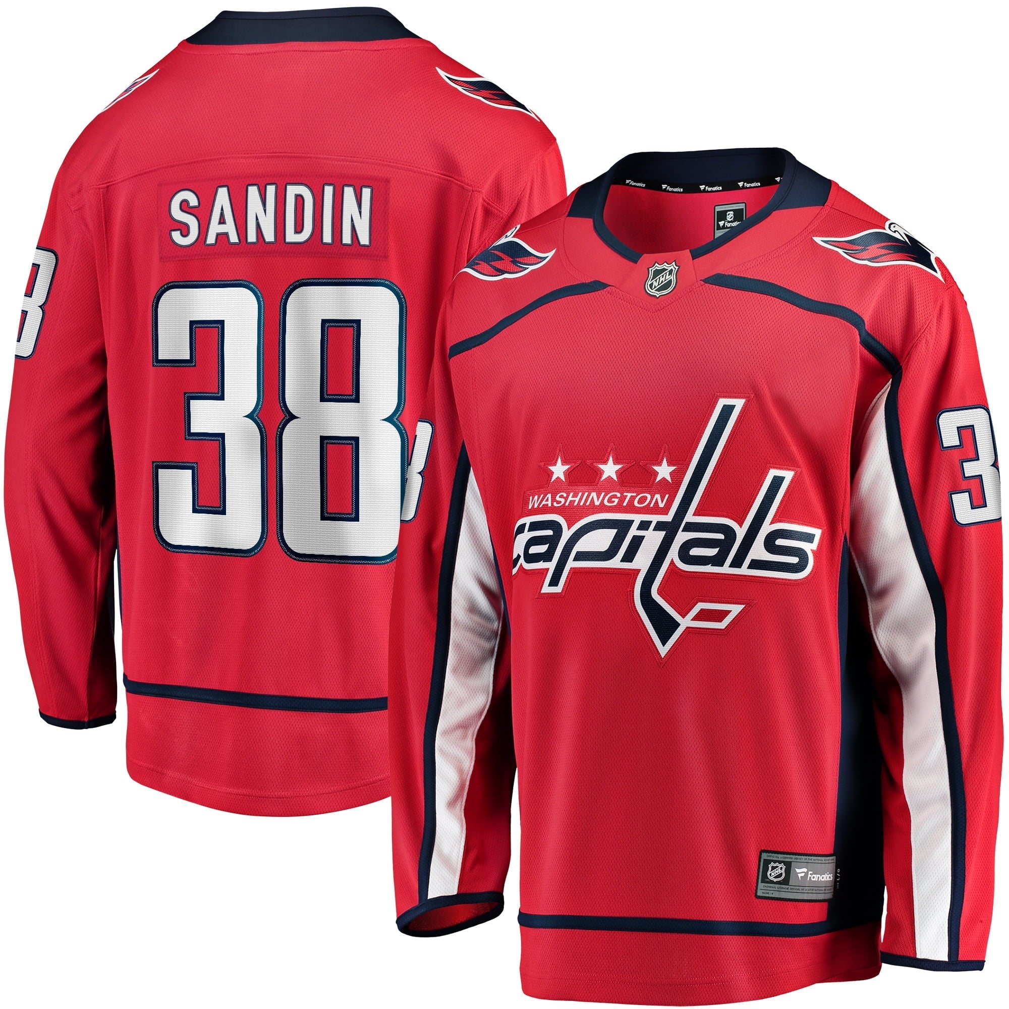 Men's Fanatics Branded Rasmus Sandin Red Washington Capitals Home Breakaway Jersey - vstockx