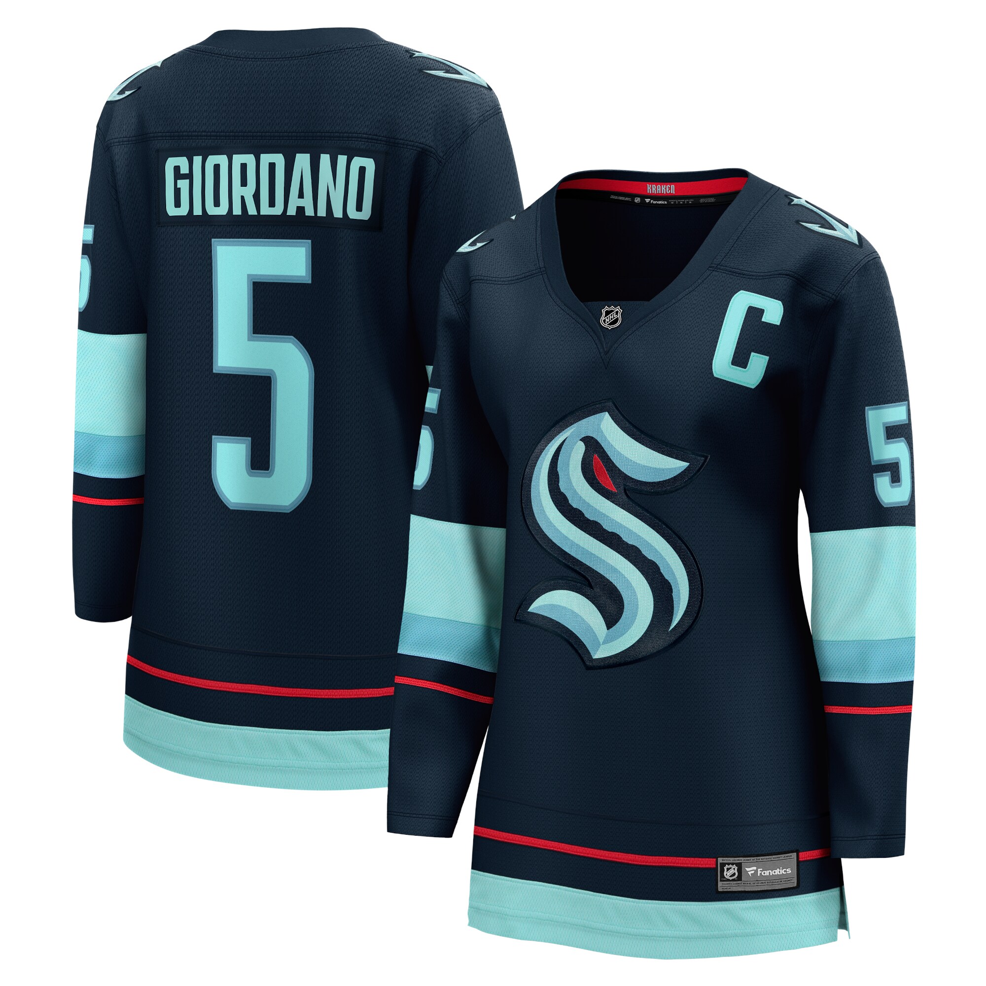 Mark Giordano Seattle Kraken Fanatics Branded Women's Home Premier Breakaway Player Jersey - Deep Sea Blue - vstockx