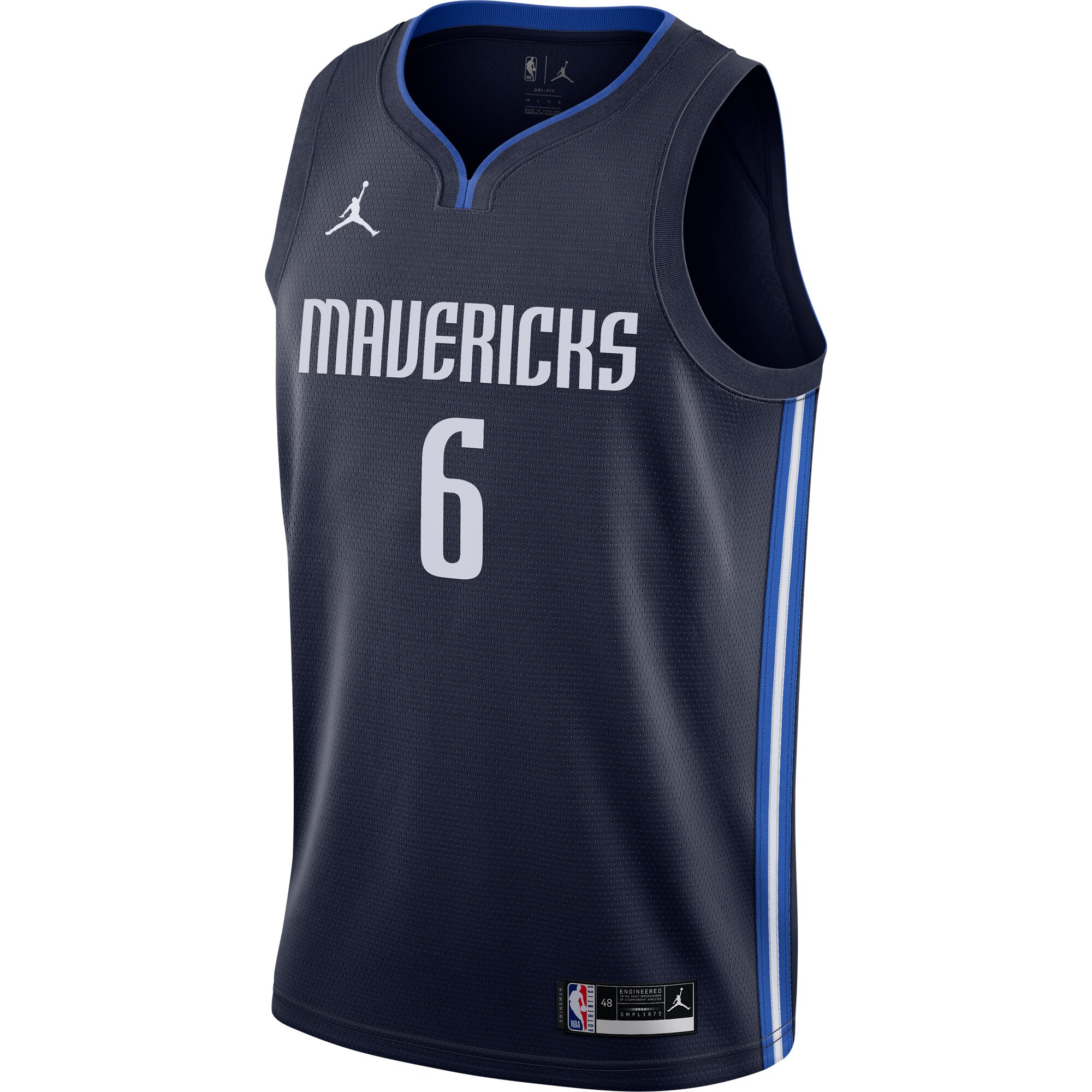 Kristaps Porzingis Dallas Mavericks Jordans Brand 2020/21 Swingman Jersey - Statement Edition - Navy - vstockx