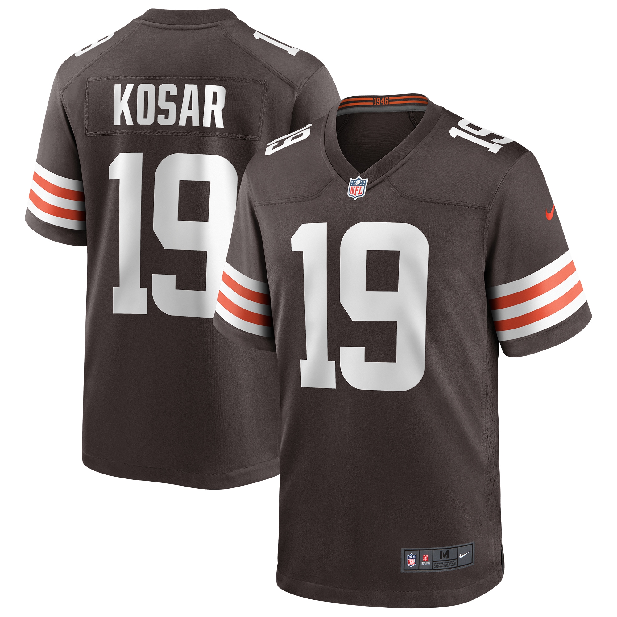Bernie Kosar Cleveland Browns Nike Game Retired Player Jersey - Brown - vstockx