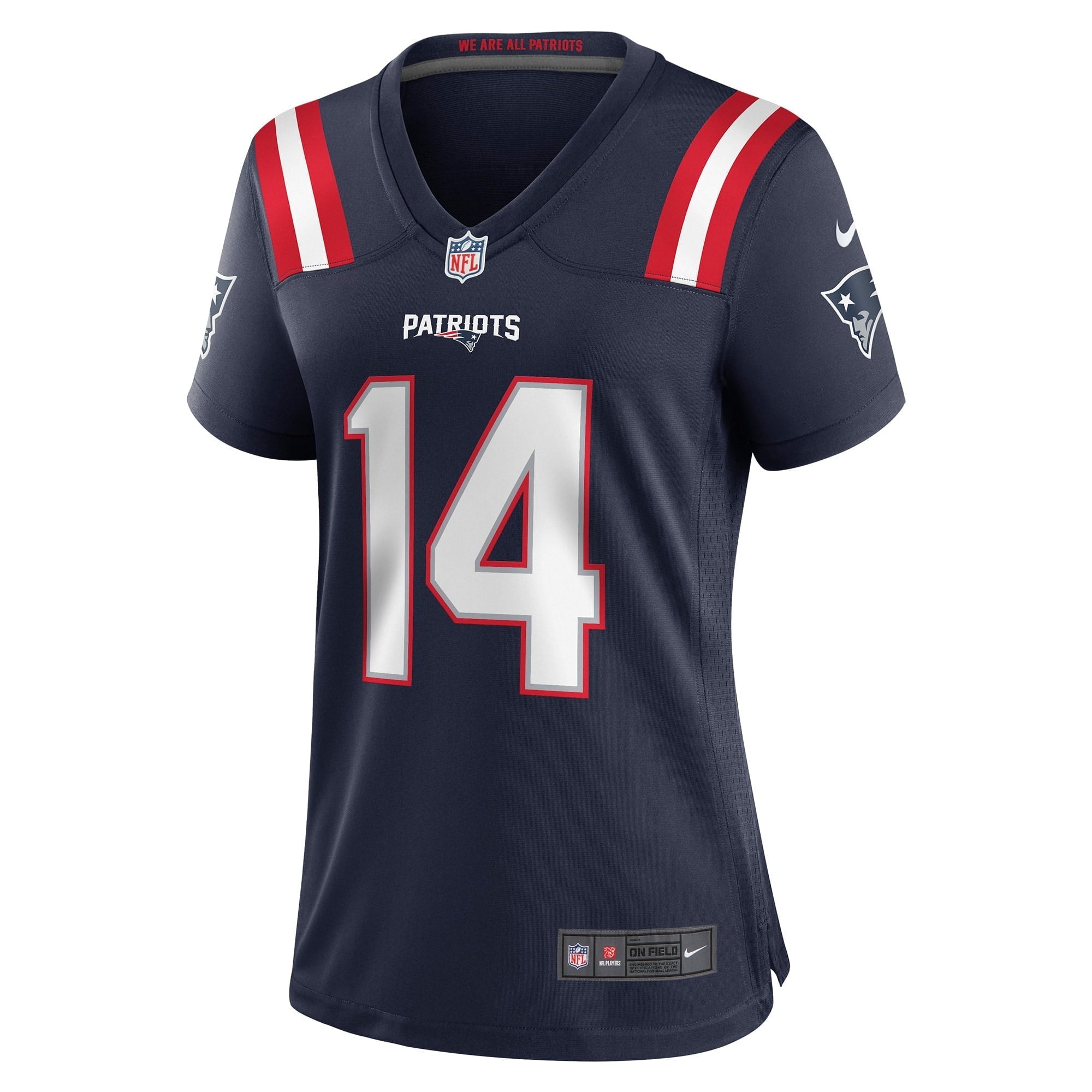 Women's Nike Ty Montgomery Navy New England Patriots Game Jersey - vstockx