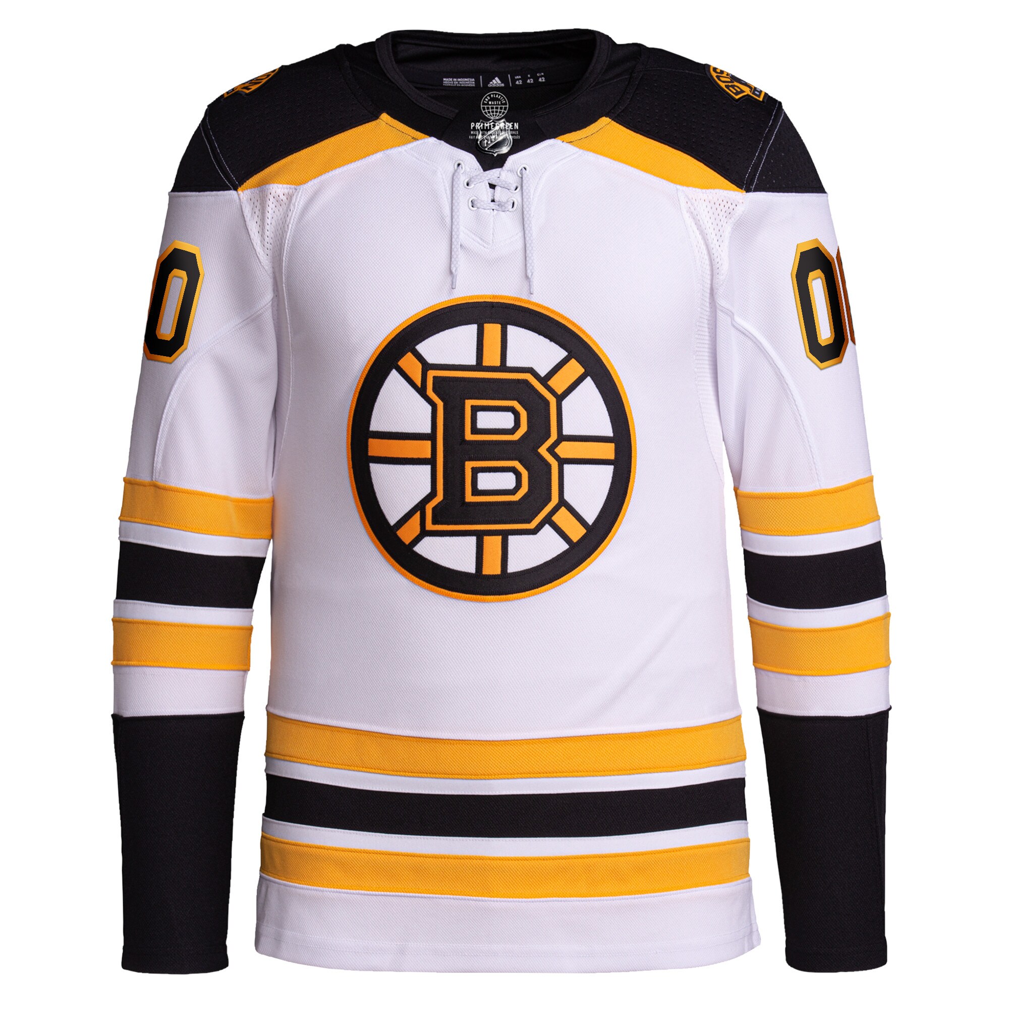 Boston Bruins adidas Away Primegreen Authentic Pro Custom Jersey - White - vstockx