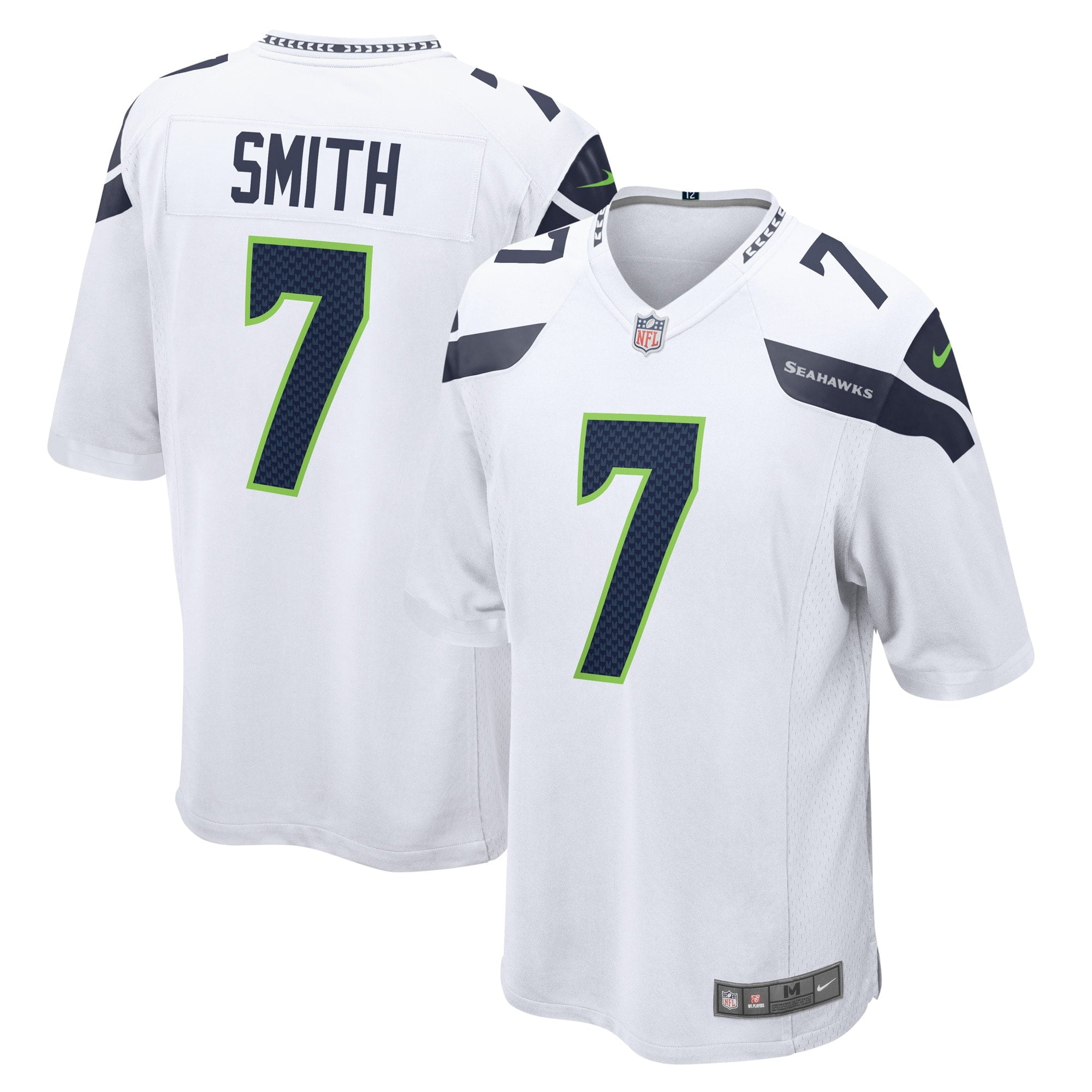 Men's Nike Geno Smith White Seattle Seahawks Game Player Jersey - vstockx