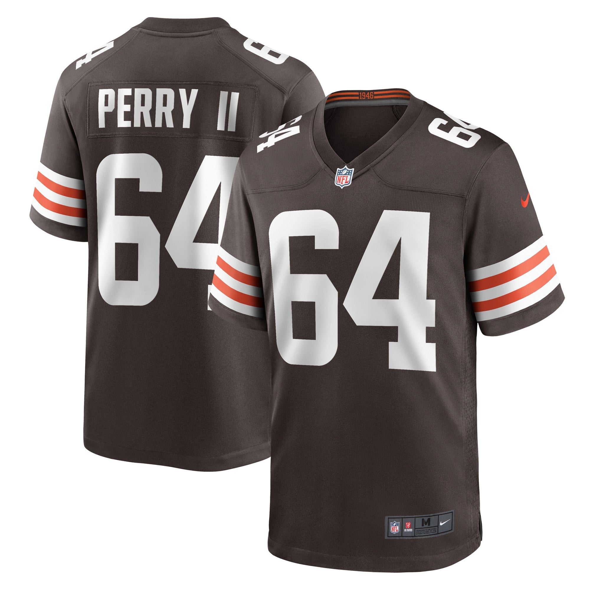 Men's Nike Roderick Perry II Brown Cleveland Browns Game Player Jersey - vstockx