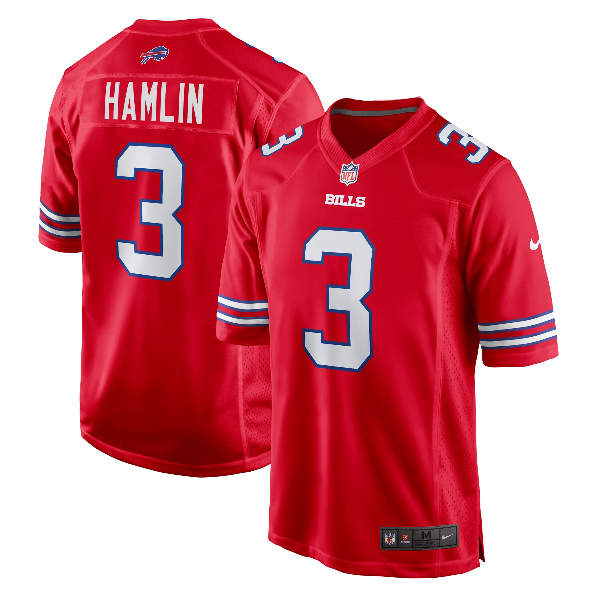 Damar Hamlin Buffalo Bills Nike Alternate Game Jersey - Red - vstockx
