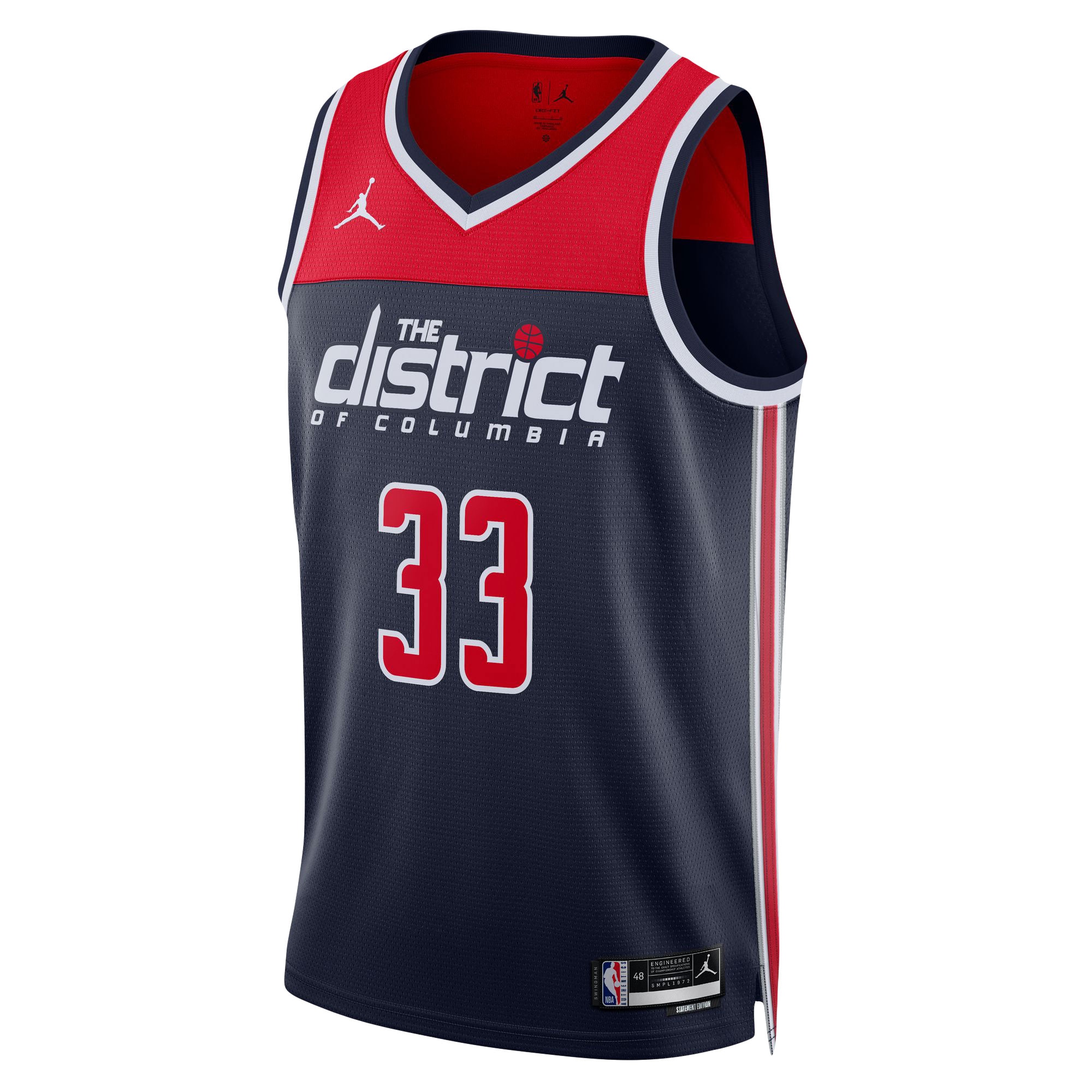 Kyle Kuzma Washington Wizards Jordans Brand Unisex Swingman Jersey - Statement Edition - Navy - vstockx