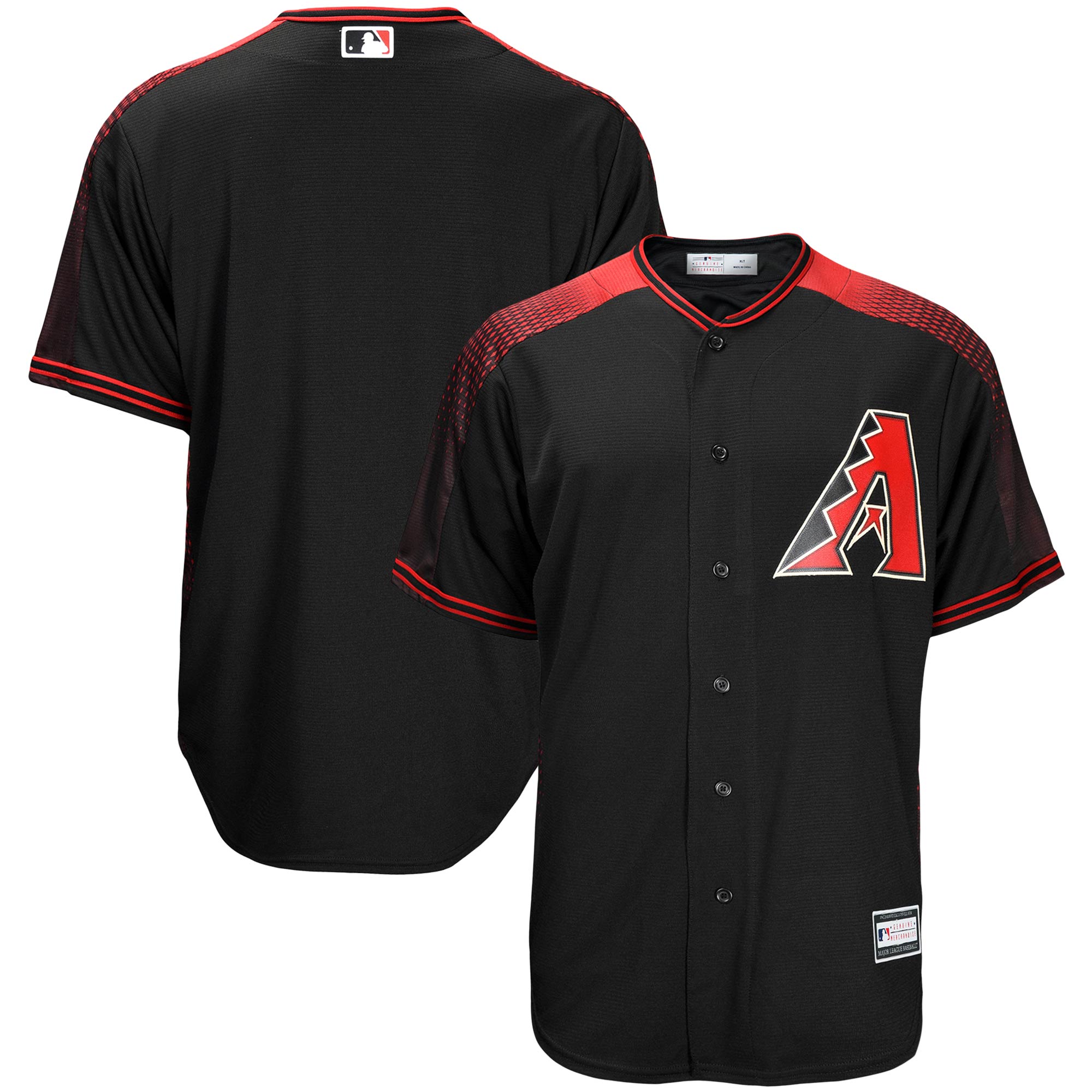 Arizona Diamondbacks Big & Tall Replica Team Jersey - Black - vstockx
