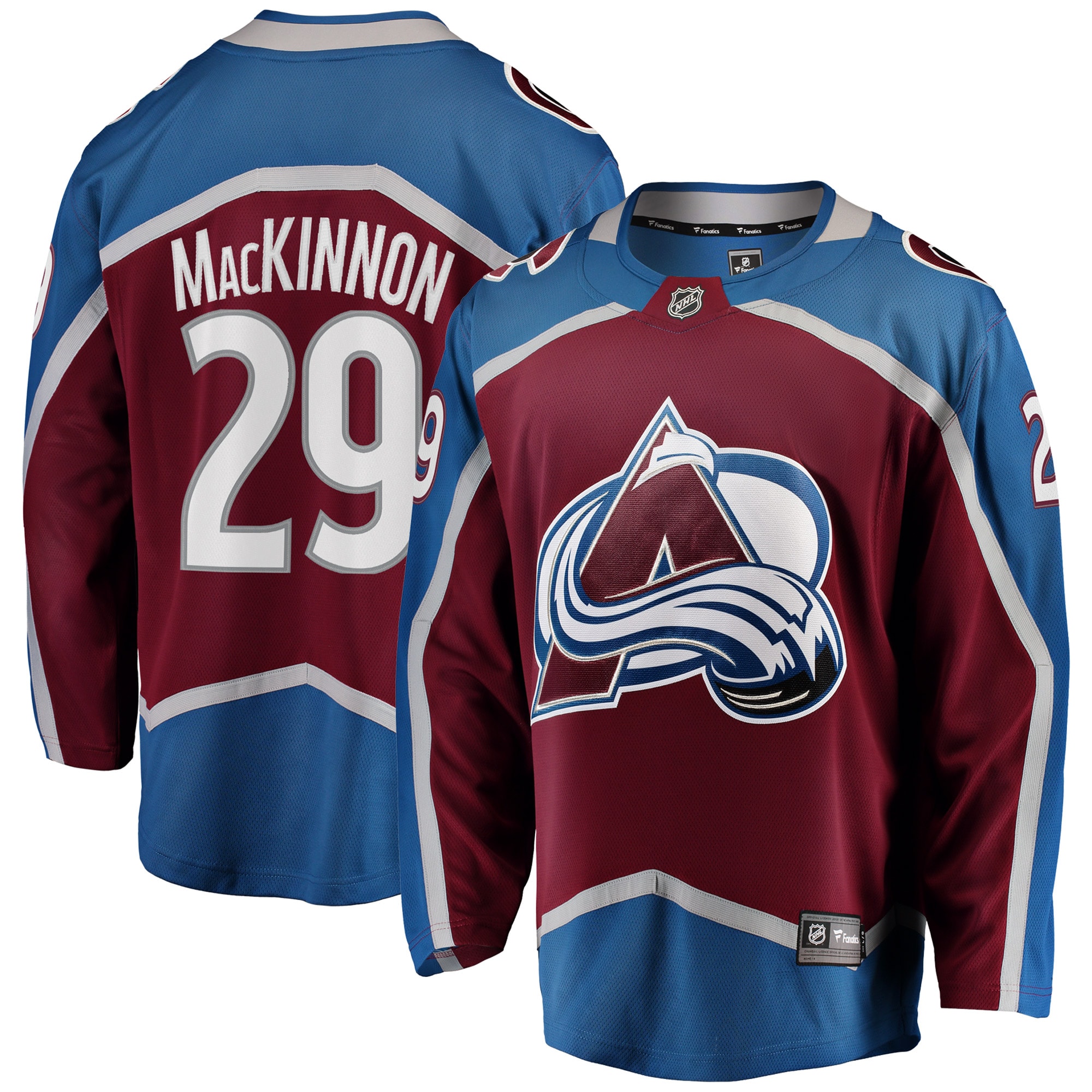 Nathan MacKinnon Colorado Avalanche Fanatics Branded Breakaway Player Jersey - Burgundy - vstockx