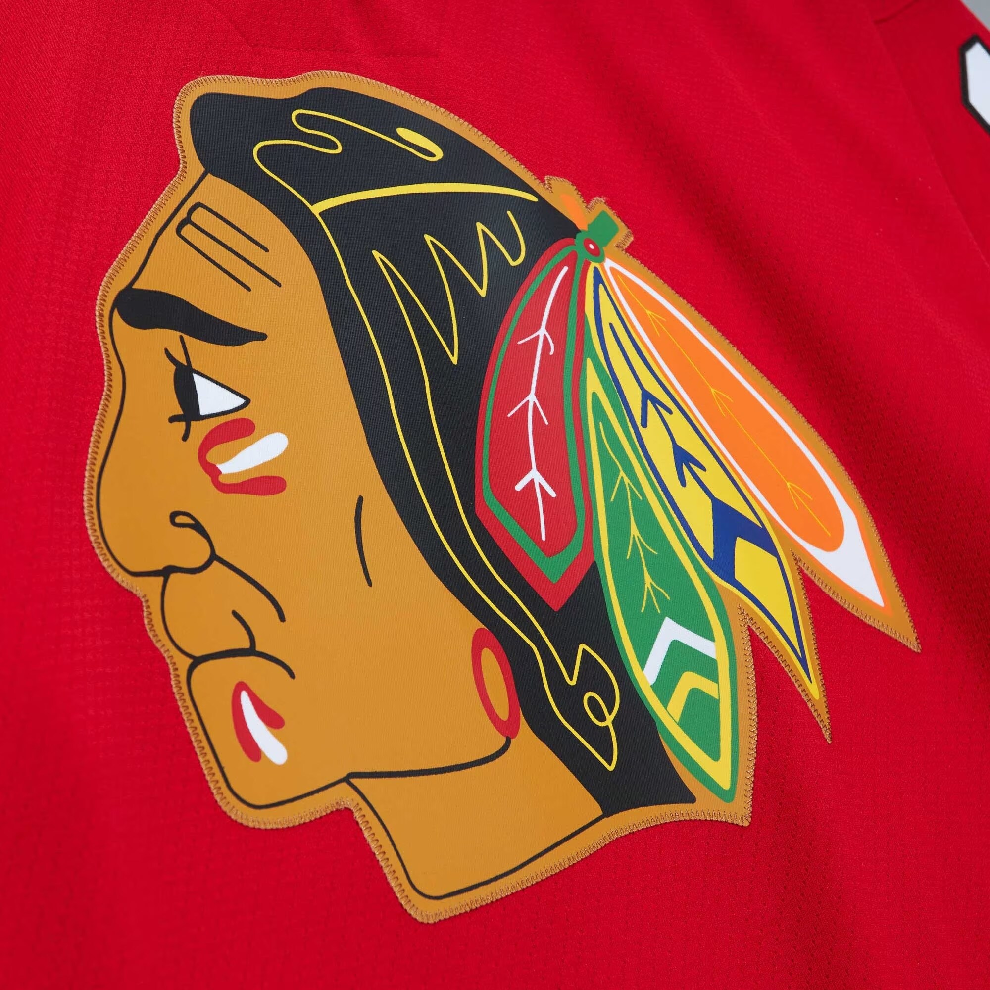 Bobby Hull Chicago Blackhawks Mitchell & Ness 1960/61 Blue Line Player Jersey - Red - vstockx