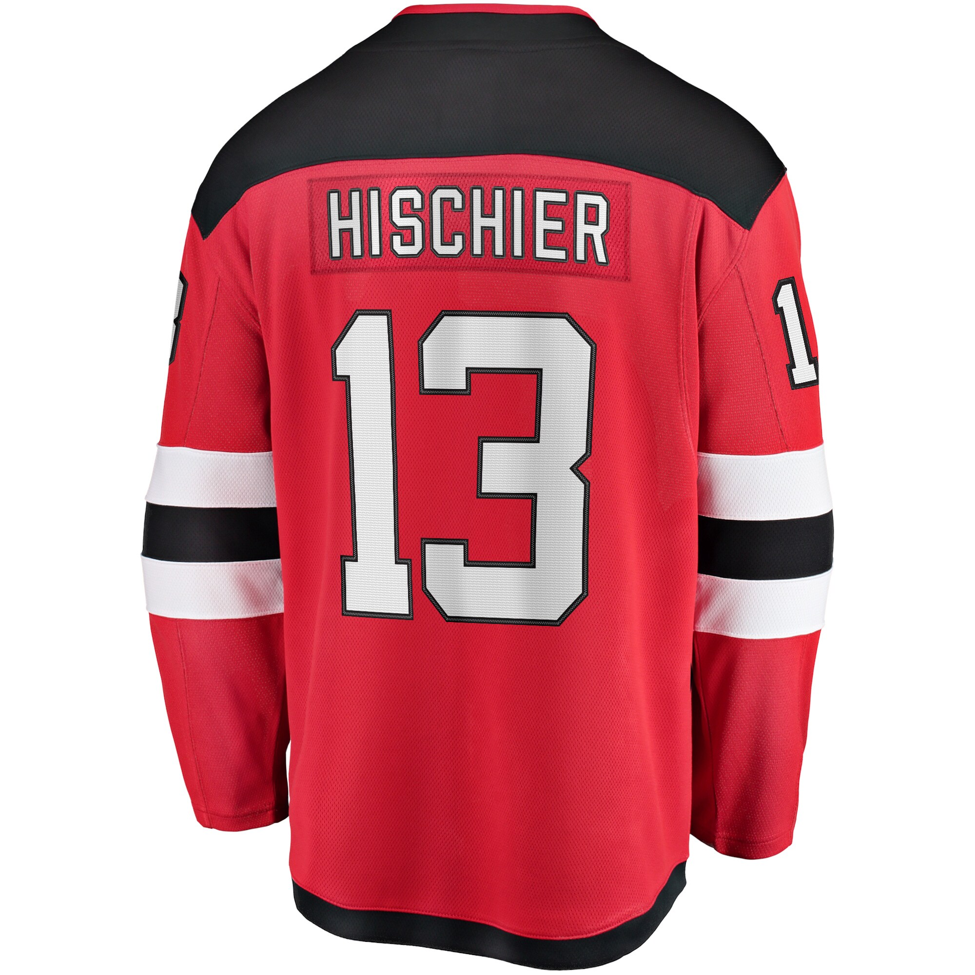 Nico Hischier New Jersey Devils Fanatics Branded Home Premier Breakaway Player Jersey - Red - vstockx