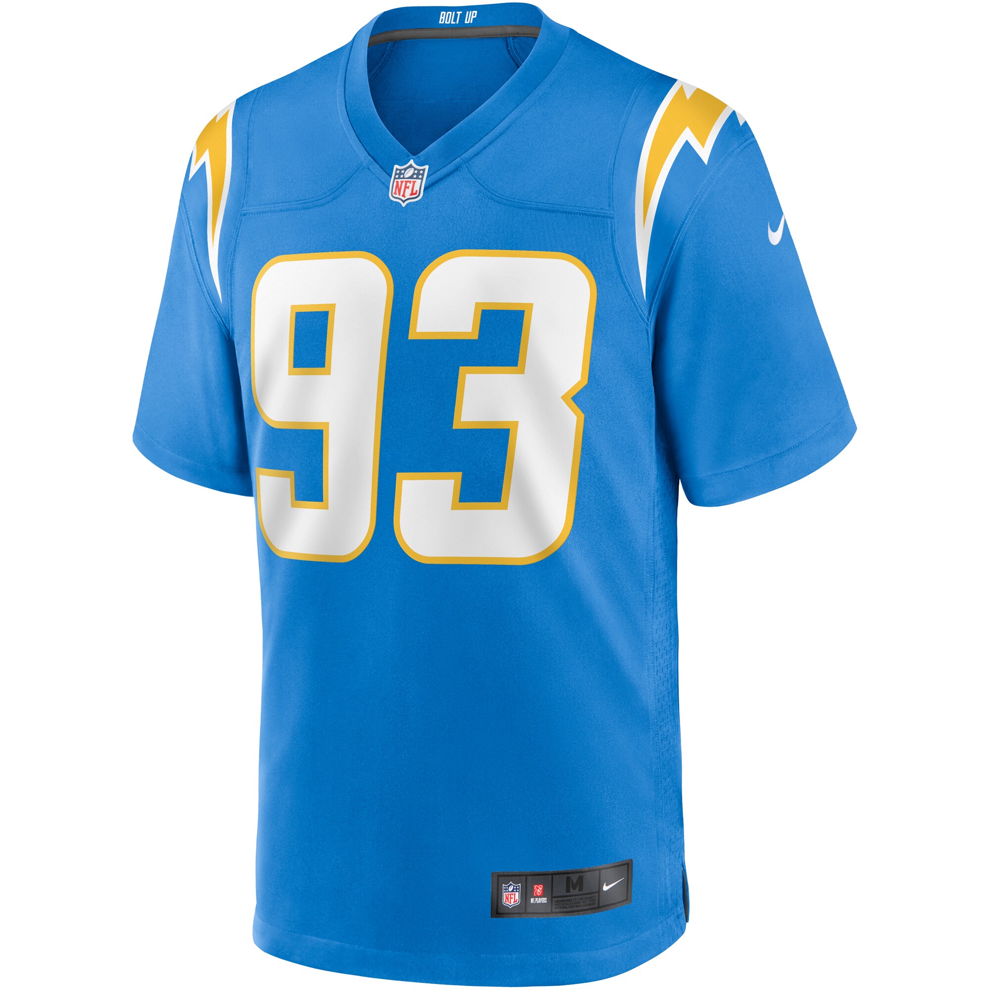 Justin Jones Los Angeles Chargers Nike Game Jersey - Powder Blue - vstockx