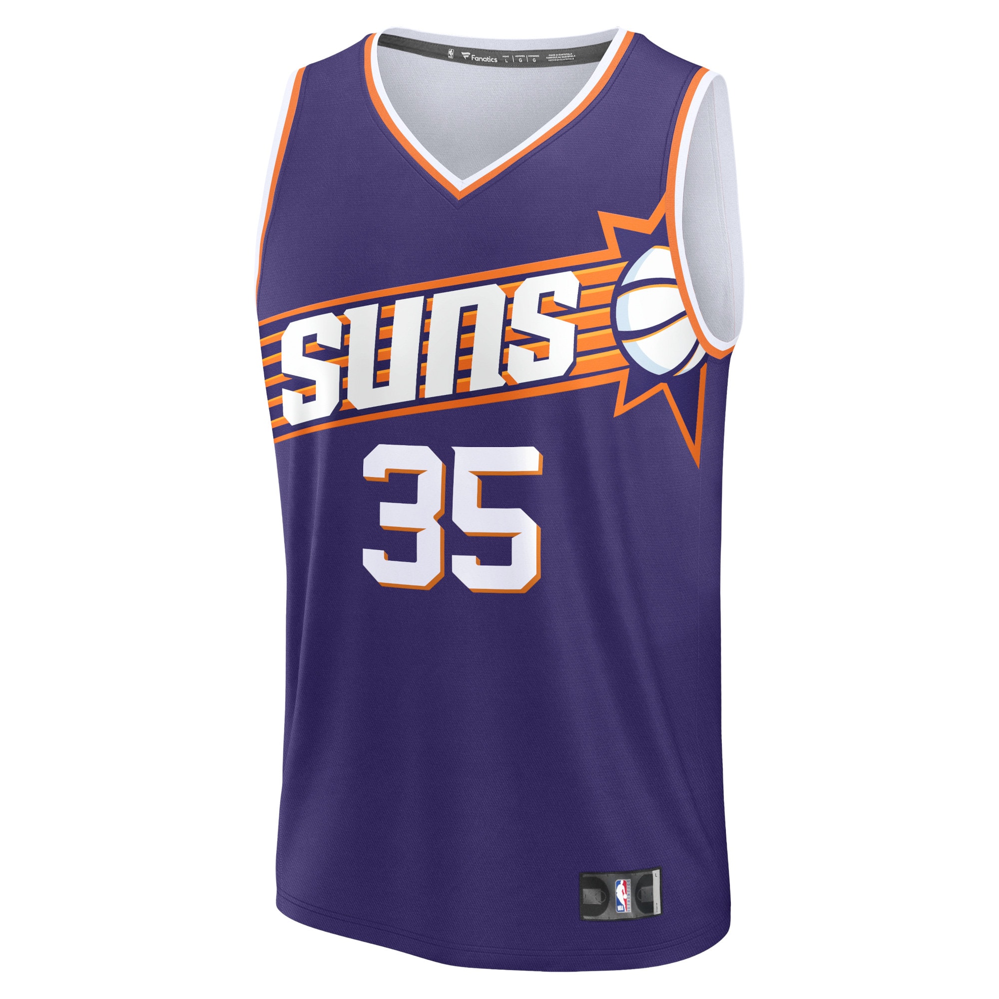Kevin Durant Phoenix Suns Fanatics Branded 2023/24 Fast Break Replica Jersey - Icon Edition - Purple - vstockx
