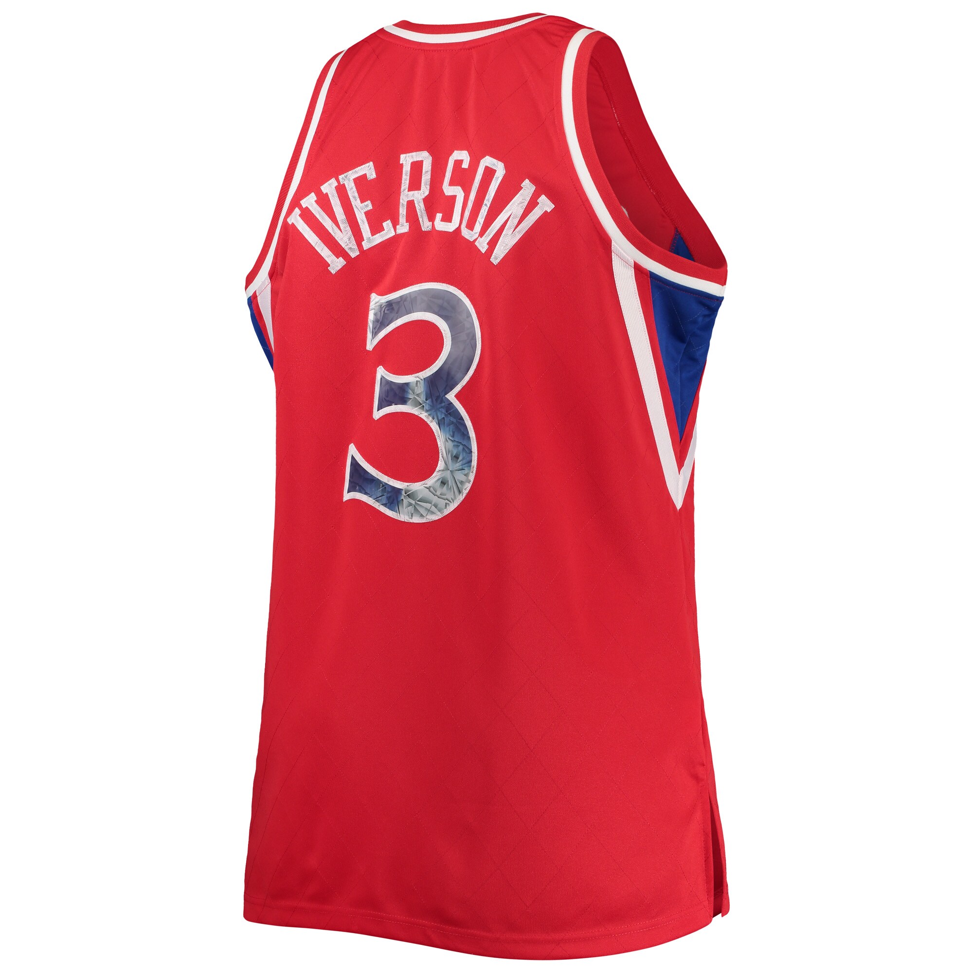 Allen Iverson Philadelphia 76ers Mitchell & Ness Big & Tall 1996-97 NBA 75th Anniversary Diamond Swingman Jersey - Red - vstockx