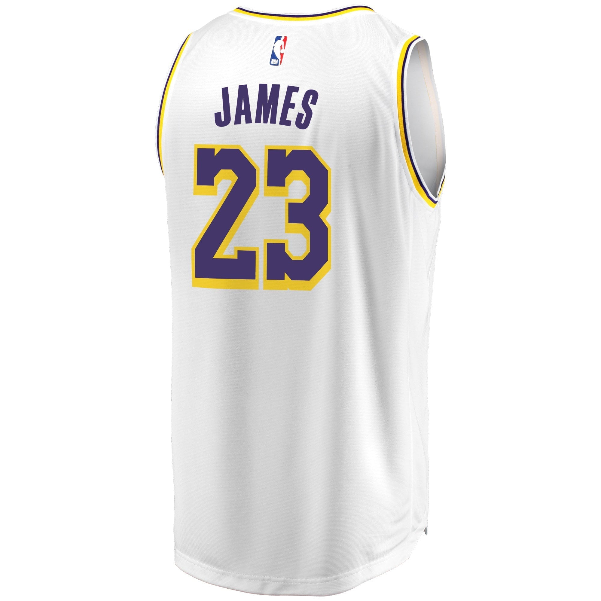 Men's Fanatics Branded LeBron James White Los Angeles Lakers 2018/19 Fast Break Replica Jersey - Association Edition - vstockx