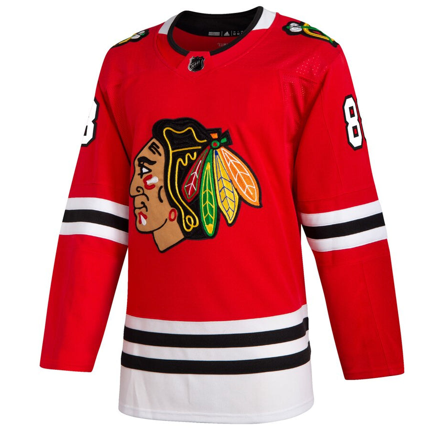 Men's Chicago Blackhawks Patrick Kane adidas Red Home Authentic Player Jersey (updated collar) - vstockx