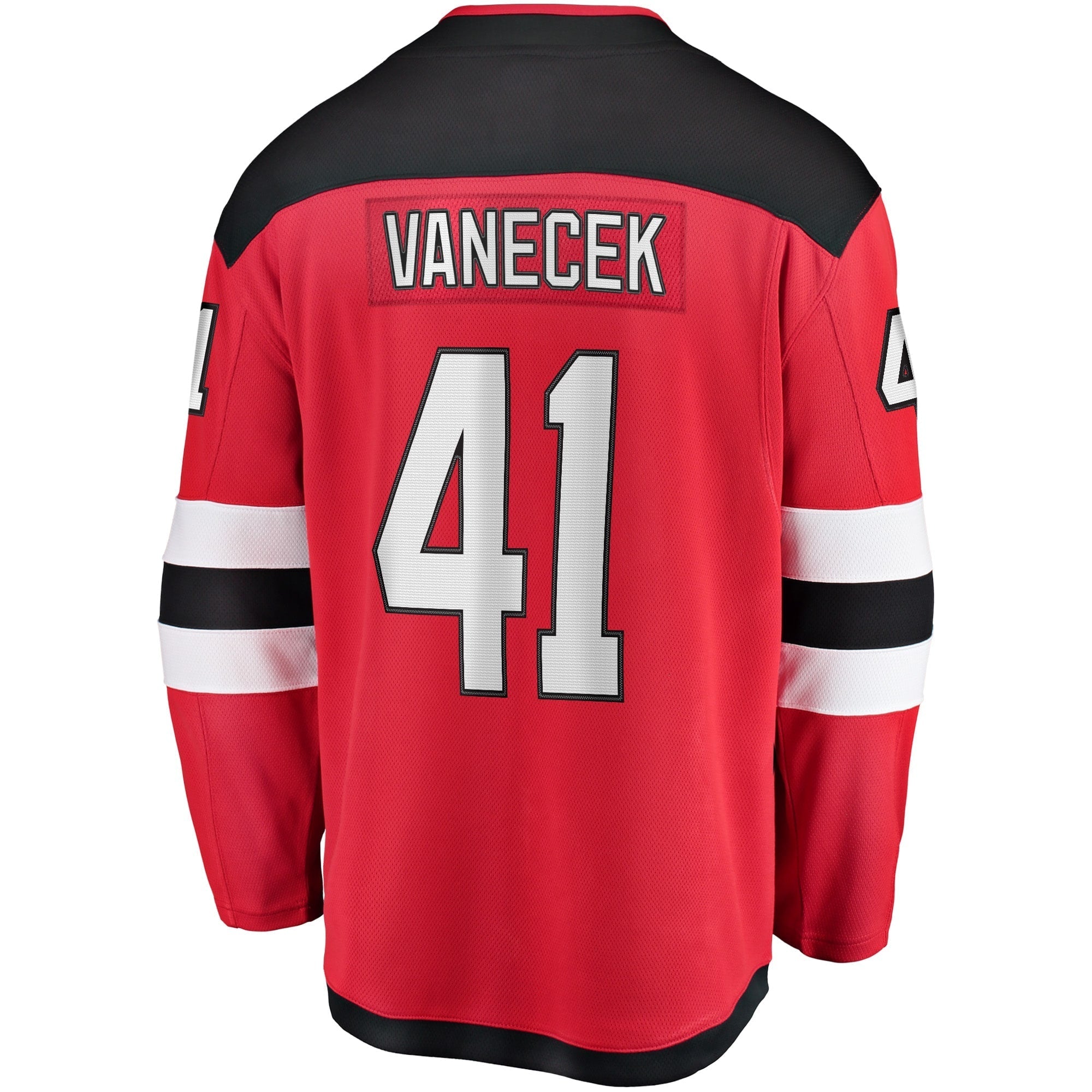 Men's Fanatics Branded Vitek Vanecek Red New Jersey Devils Home Breakaway Player Jersey - vstockx