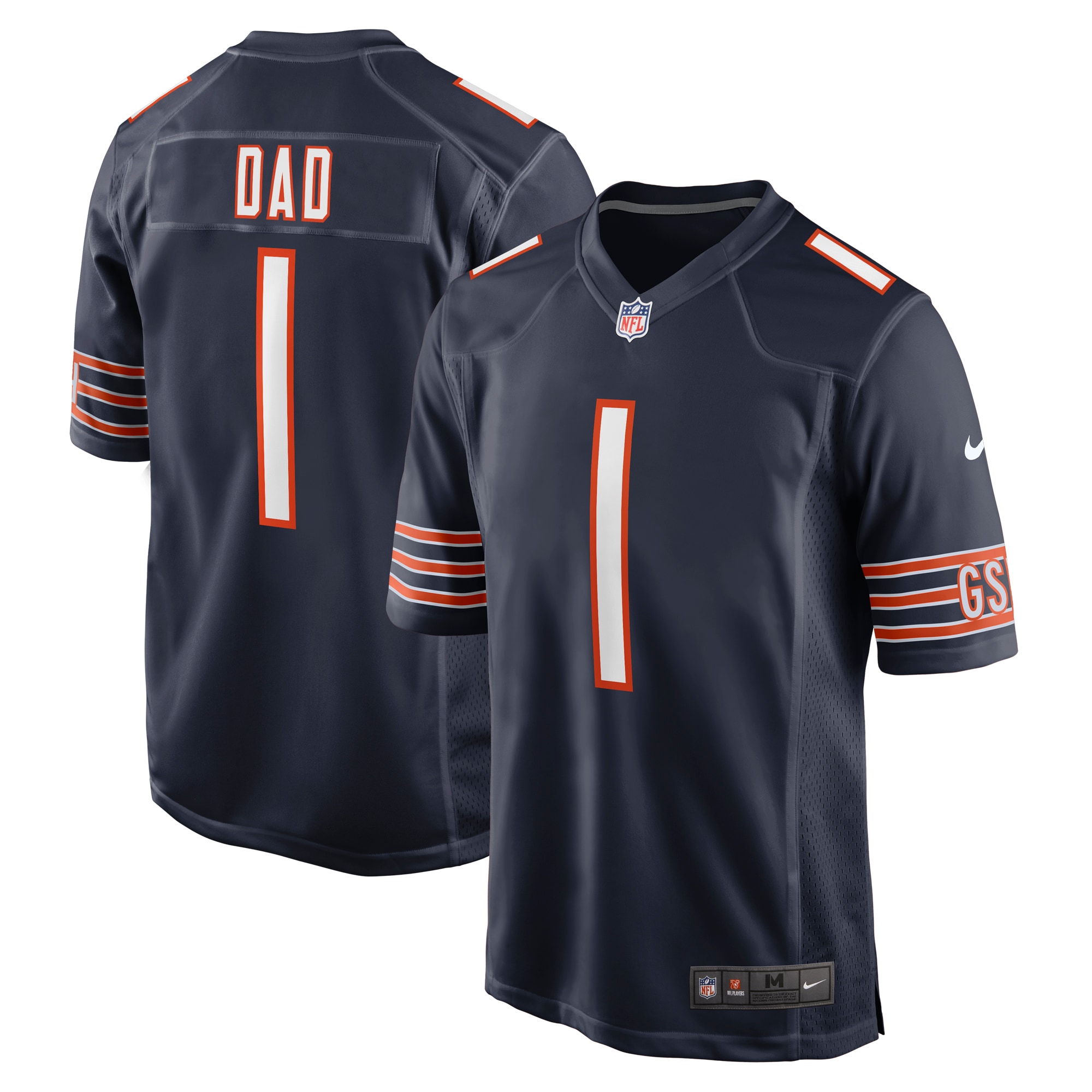 Number 1 Dad Chicago Bears Nike Game Jersey - Navy - vstockx