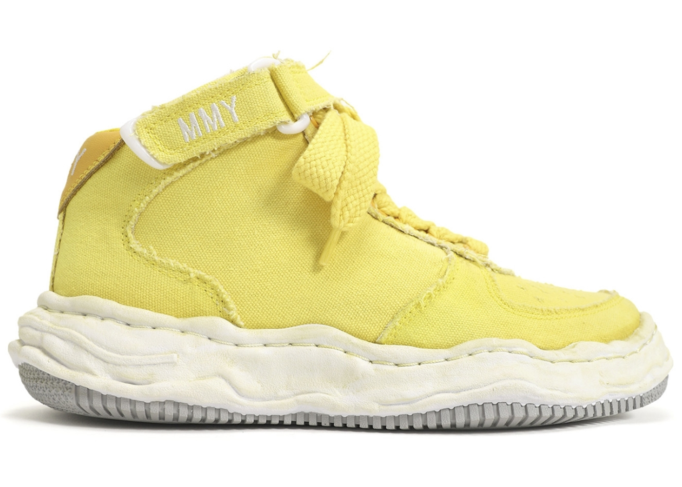 Maison Mihara Yasuhiro Wayne OG Sole Washed Canvas High Yellow - vstockx