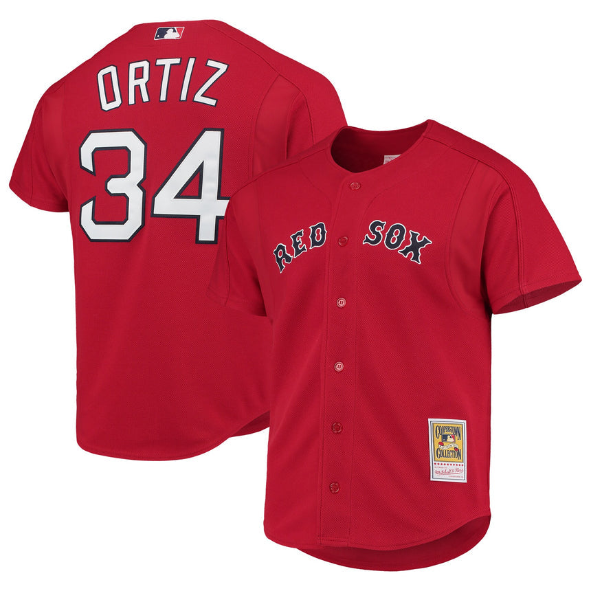 Men's David Ortiz Boston Red Sox 2004 Authentic Batting Practice Jersey By Mitchell And Ness - vstockx