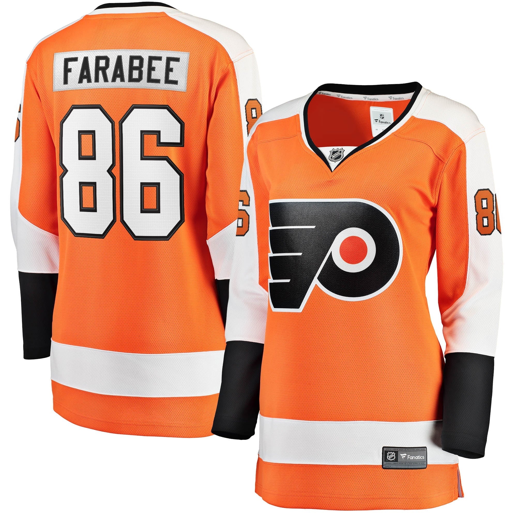 Women's Fanatics Branded Joel Farabee Orange Philadelphia Flyers Home Breakaway Player Jersey - vstockx