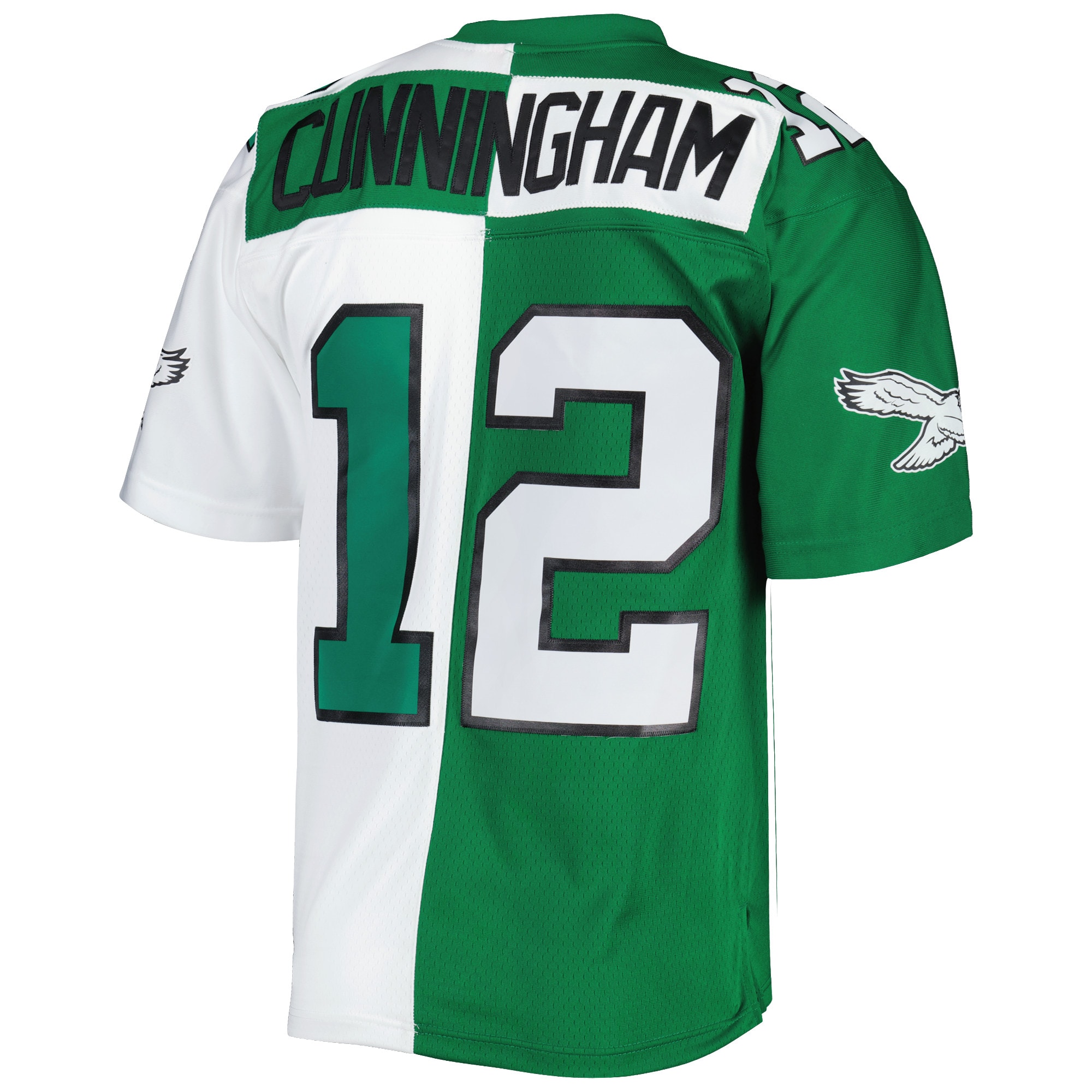 Randall Cunningham Philadelphia Eagles Mitchell & Ness 1990 Split Legacy Replica Jersey - Kelly Green/White - vstockx