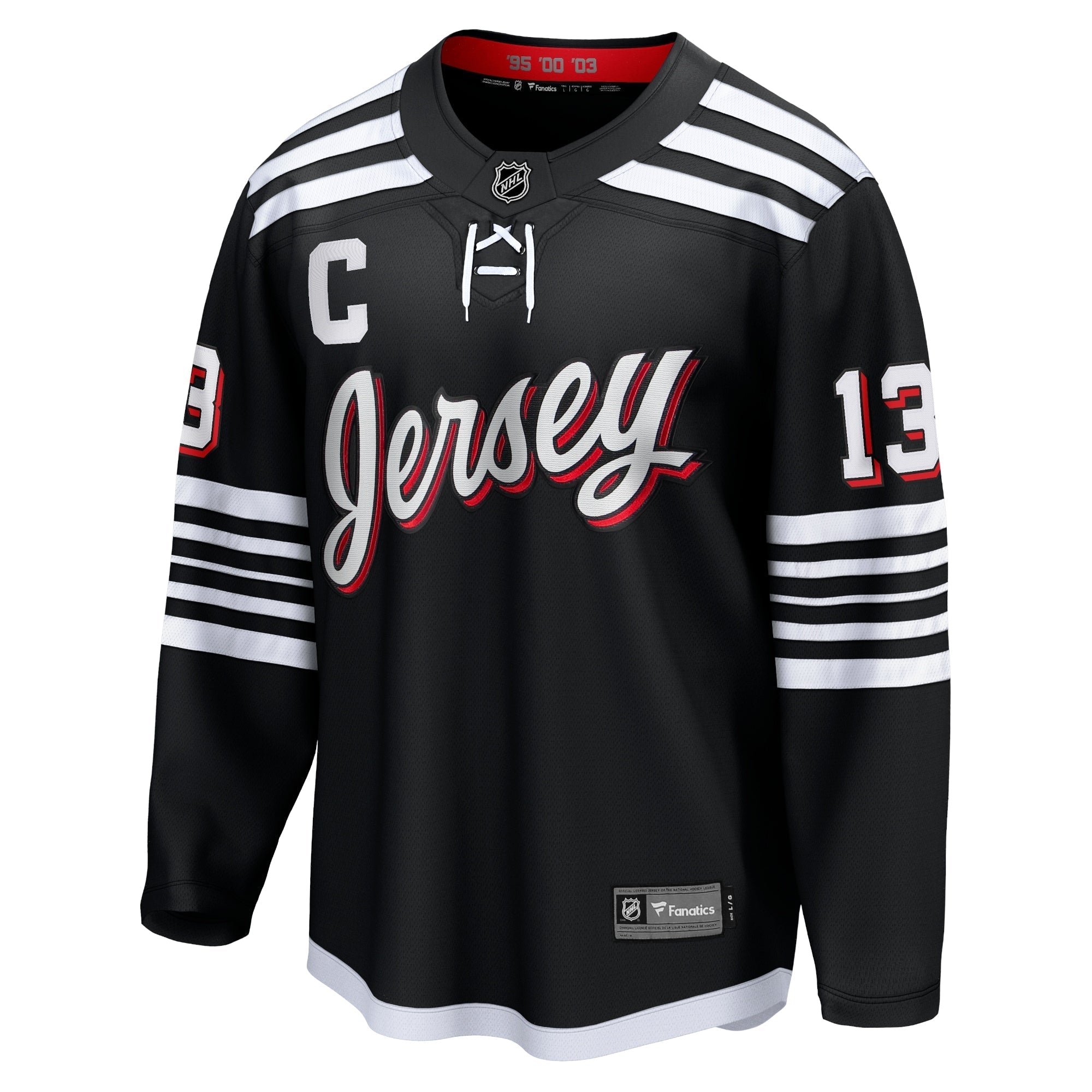 Men's Fanatics Branded Nico Hischier Black New Jersey Devils Alternate Premier Breakaway Player Jersey - vstockx