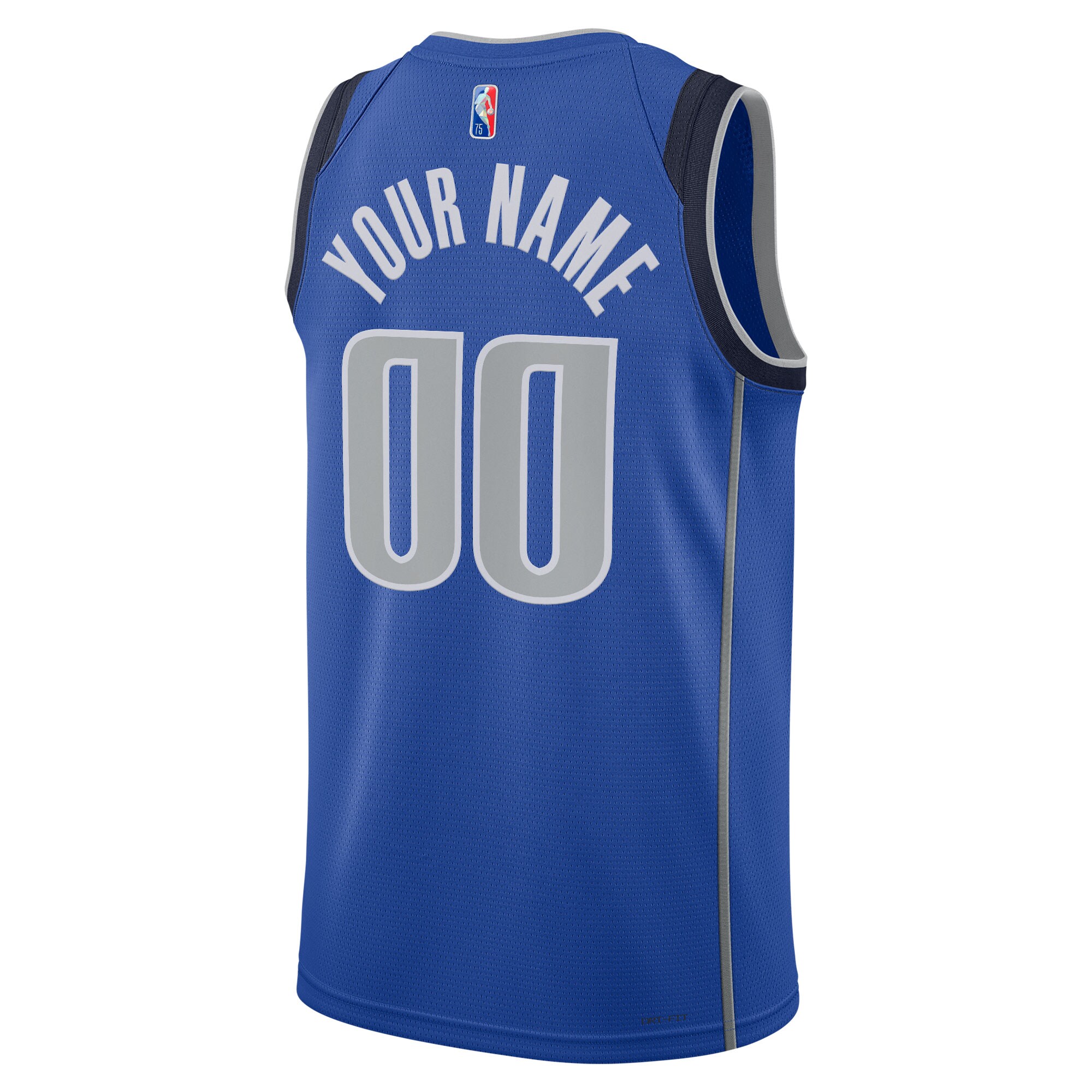 Dallas Mavericks Nike 2021/22 Diamond Swingman Custom Jersey - Icon Edition - Blue - vstockx
