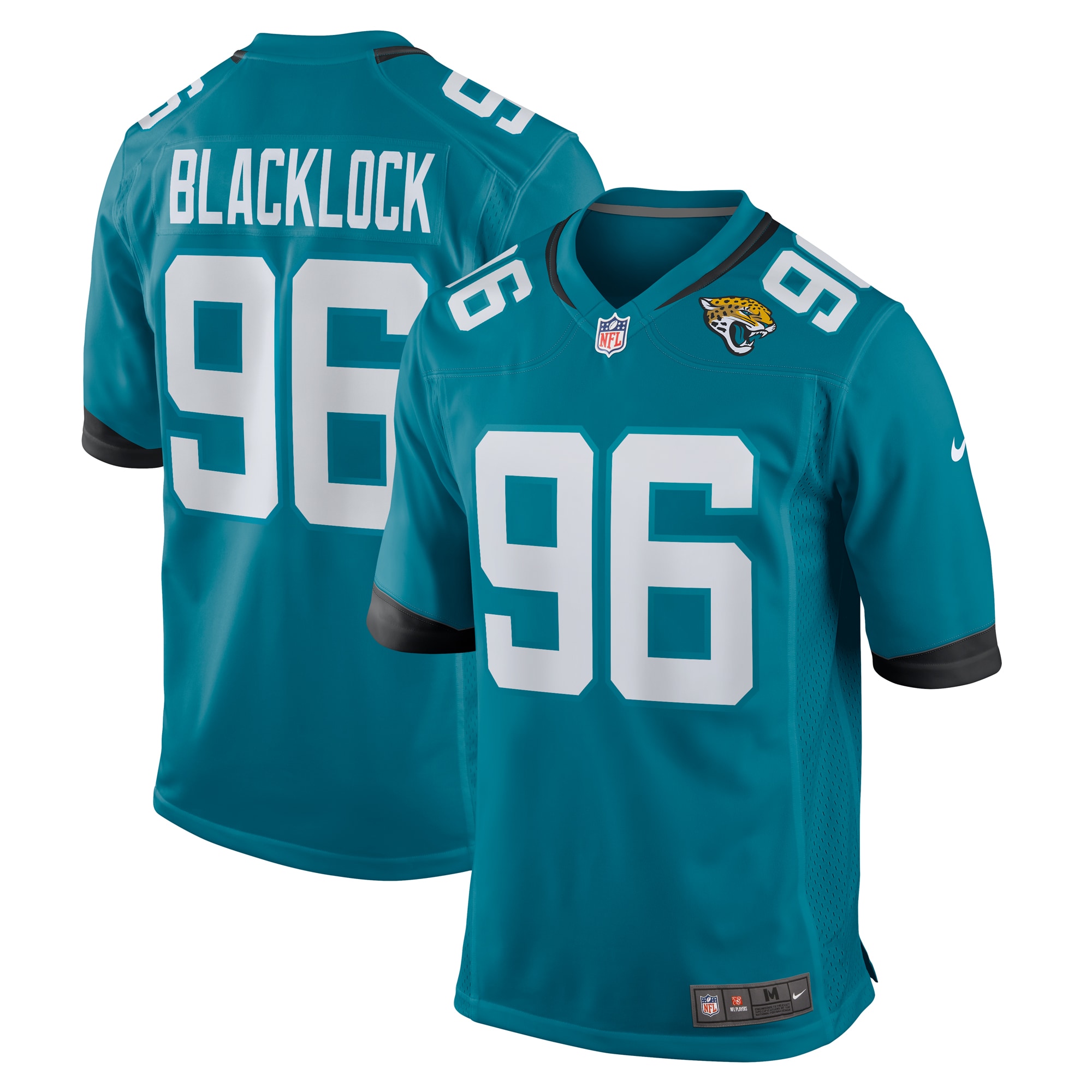 Ross Blacklock Jacksonville Jaguars Nike Team Game Jersey - Teal - vstockx