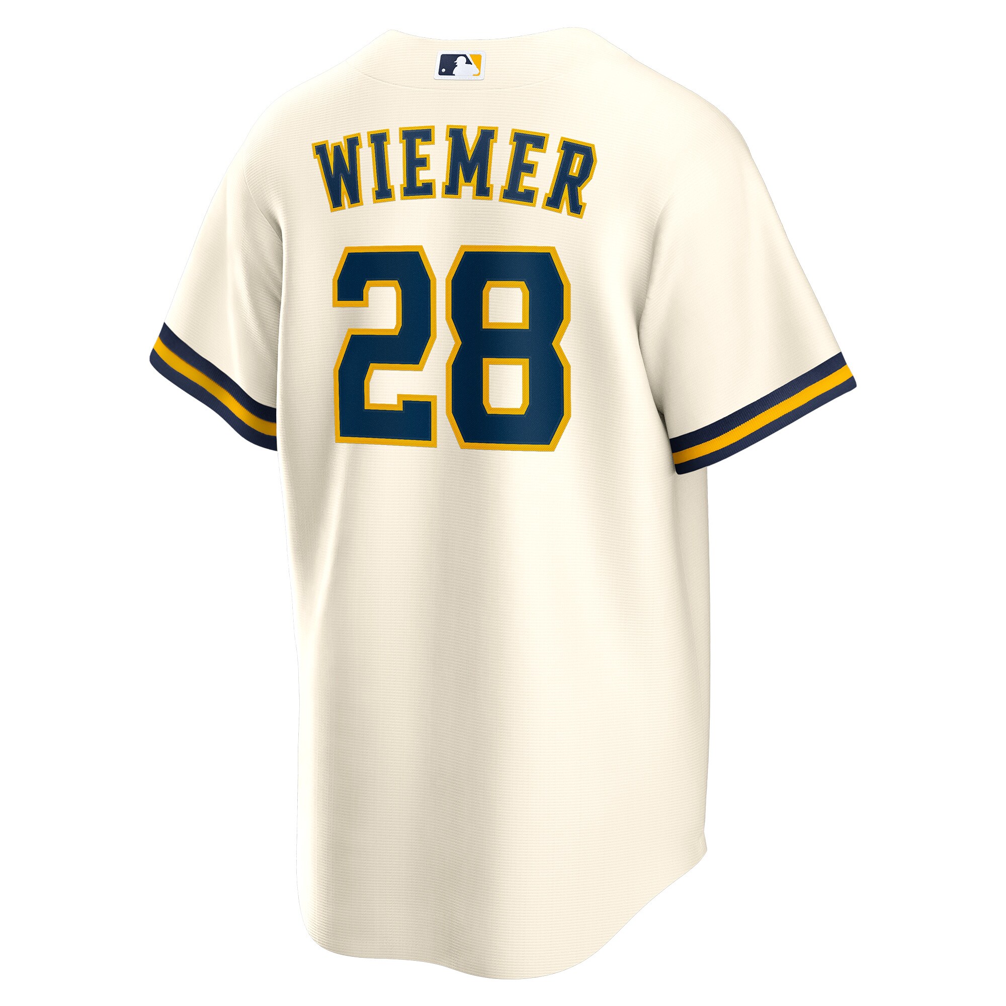 Joey Wiemer Milwaukee Brewers Nike Home Replica Player Jersey - Cream - vstockx