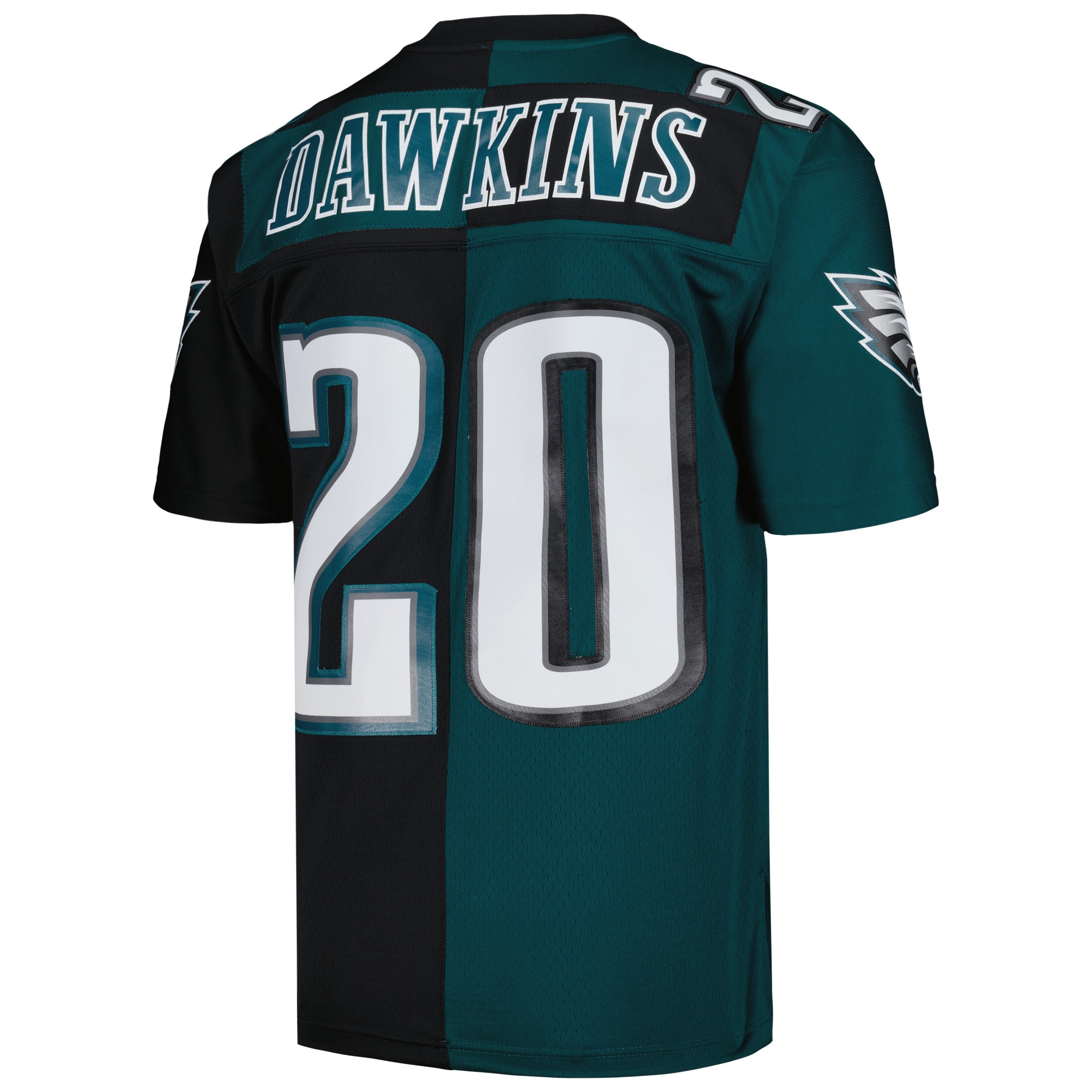 Brian Dawkins Philadelphia Eagles Mitchell & Ness 2004 Split Legacy Replica Jersey - Midnight Green/Black - vstockx