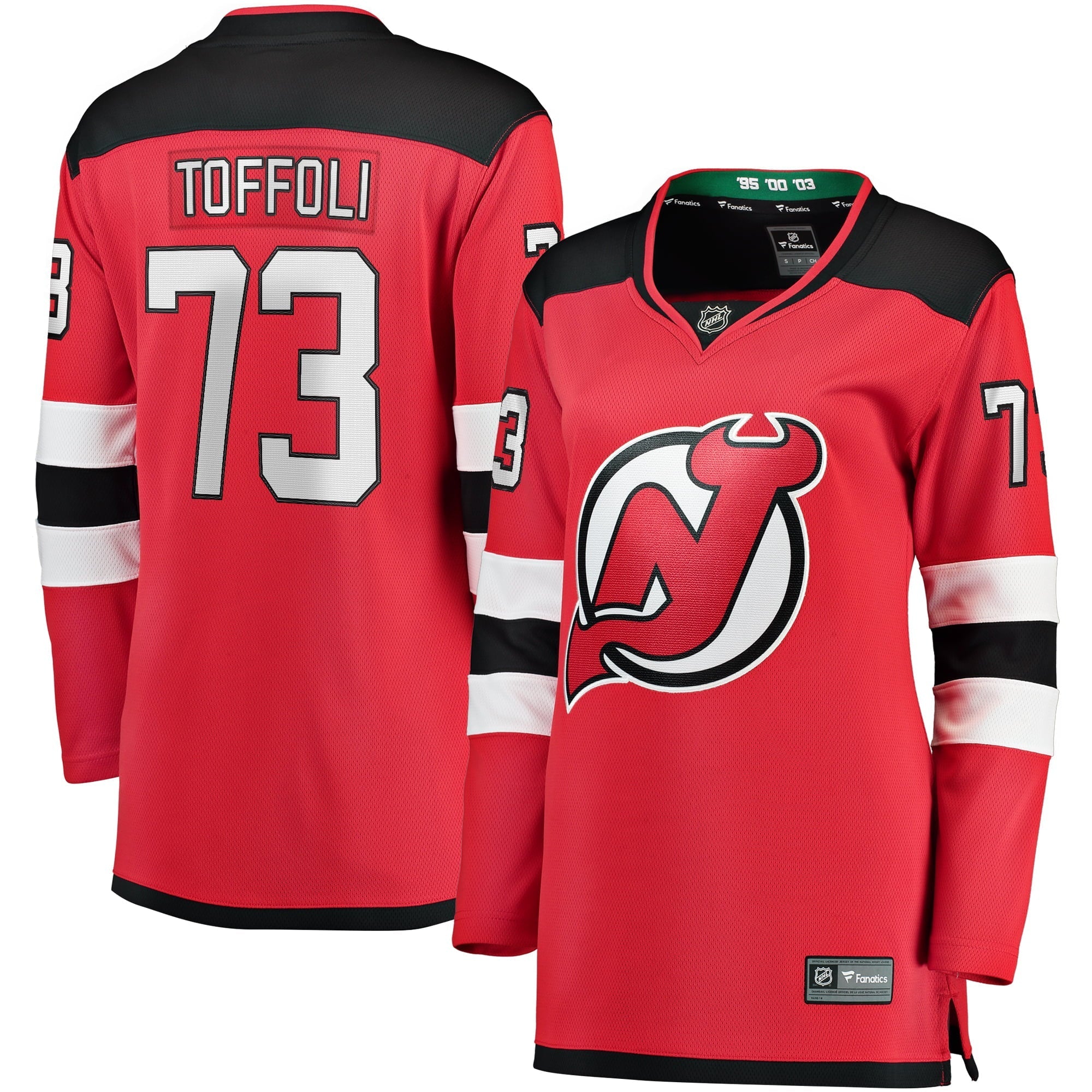 Women's Fanatics Branded Tyler Toffoli Red New Jersey Devils Home Breakaway Player Jersey - vstockx