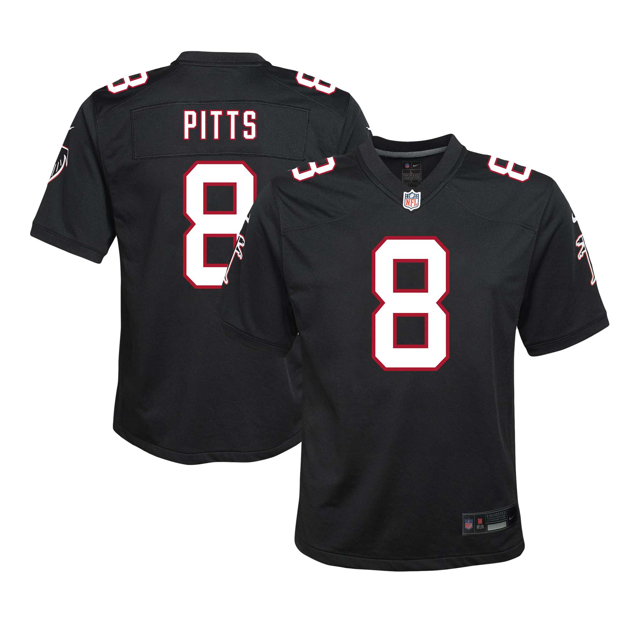Kyle Pitts Atlanta Falcons Nike Youth Game Jersey - Black - vstockx