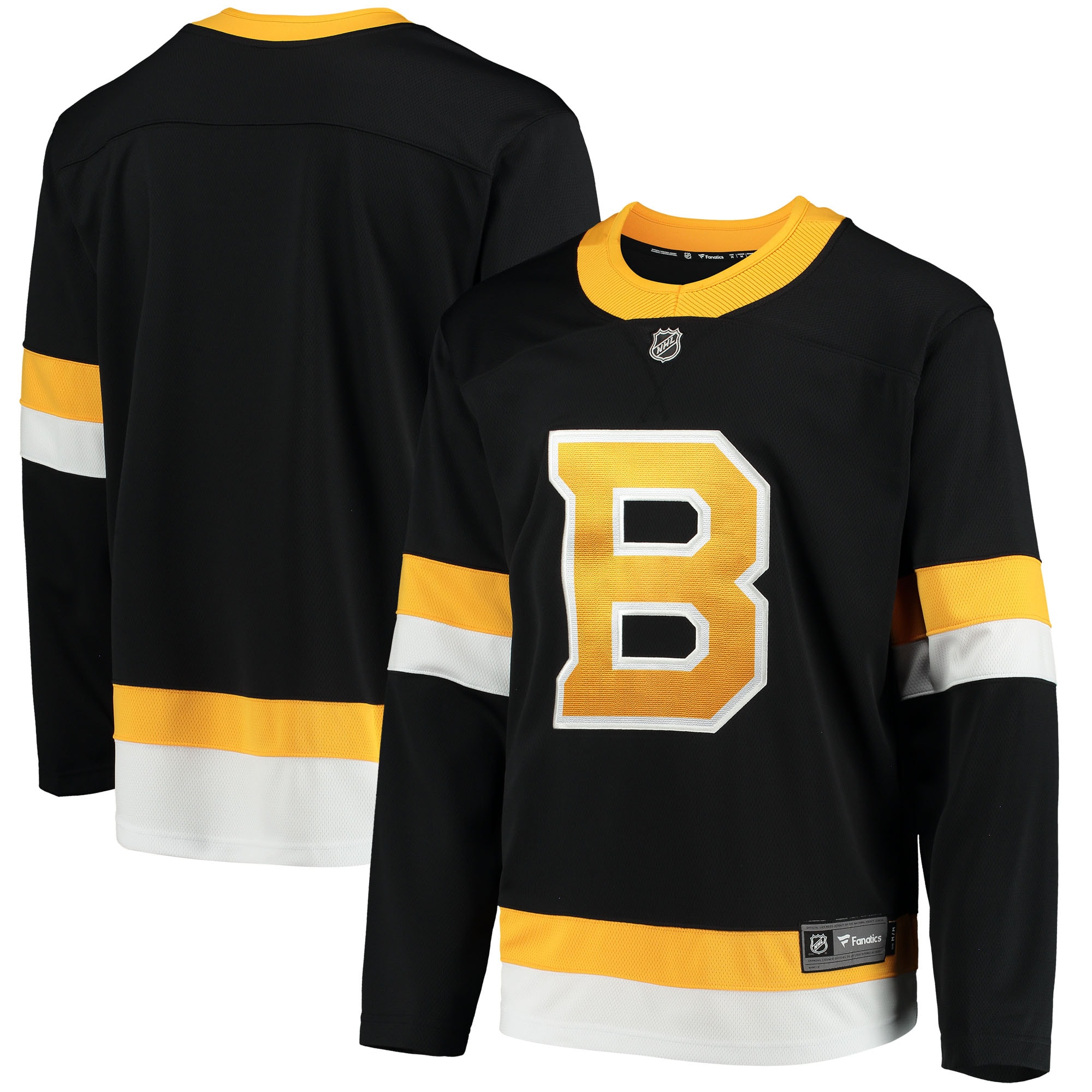 Boston Bruins Fanatics Branded Alternate 2018/19 Breakaway Jersey - Black - vstockx
