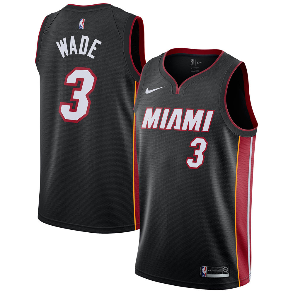 Men's Miami Heat Dwyane Wade Icon Edition Jersey - Black - vstockx