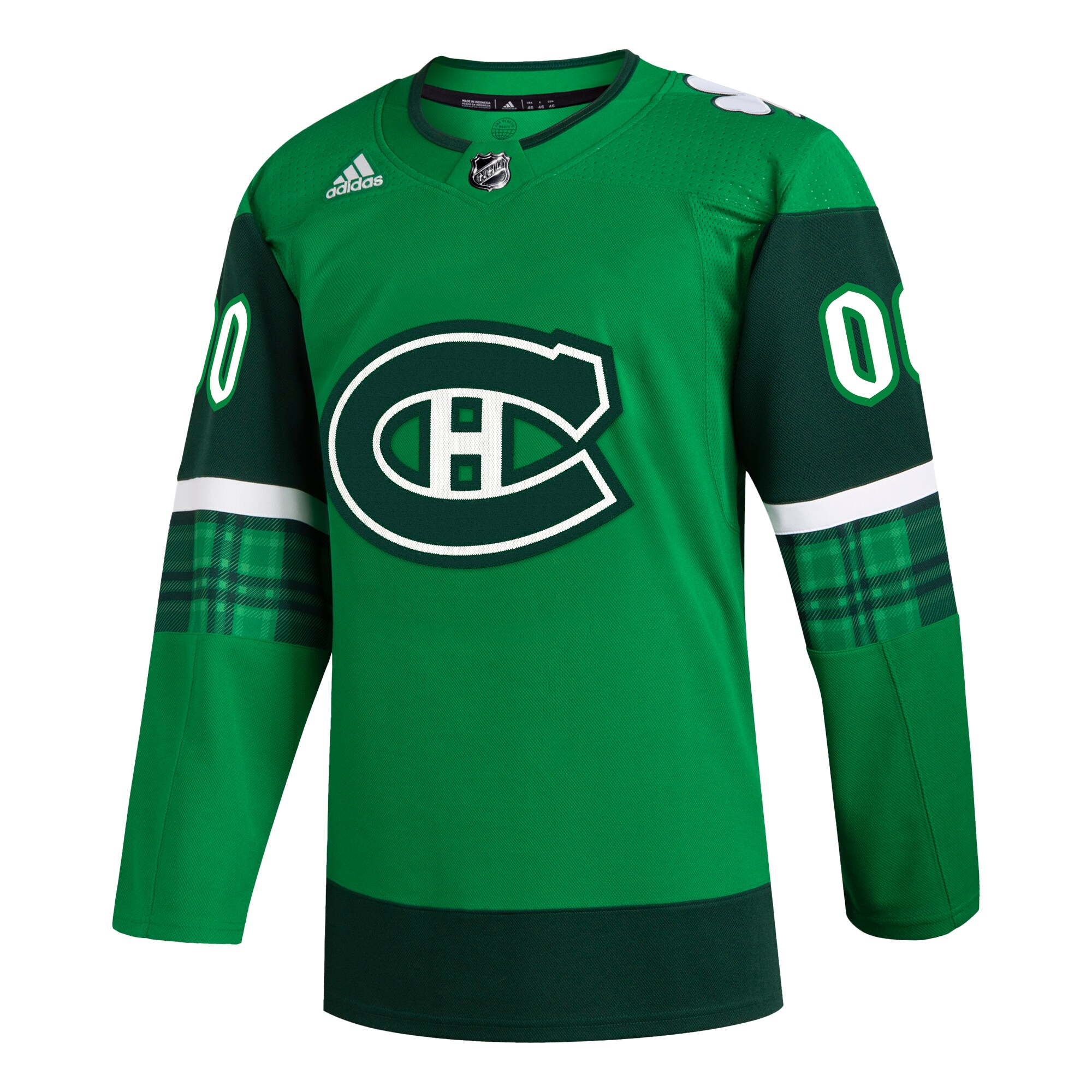 Montreal Canadiens adidas St. Patrick's Day Authentic Custom Jersey - Kelly Green - vstockx