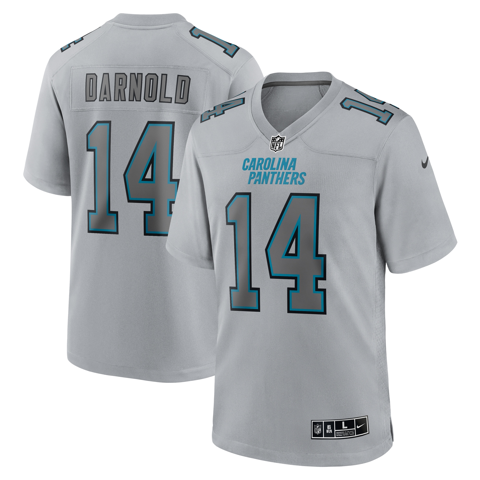 Sam Darnold Carolina Panthers Nike Atmosphere Fashion Game Jersey - Gray - vstockx