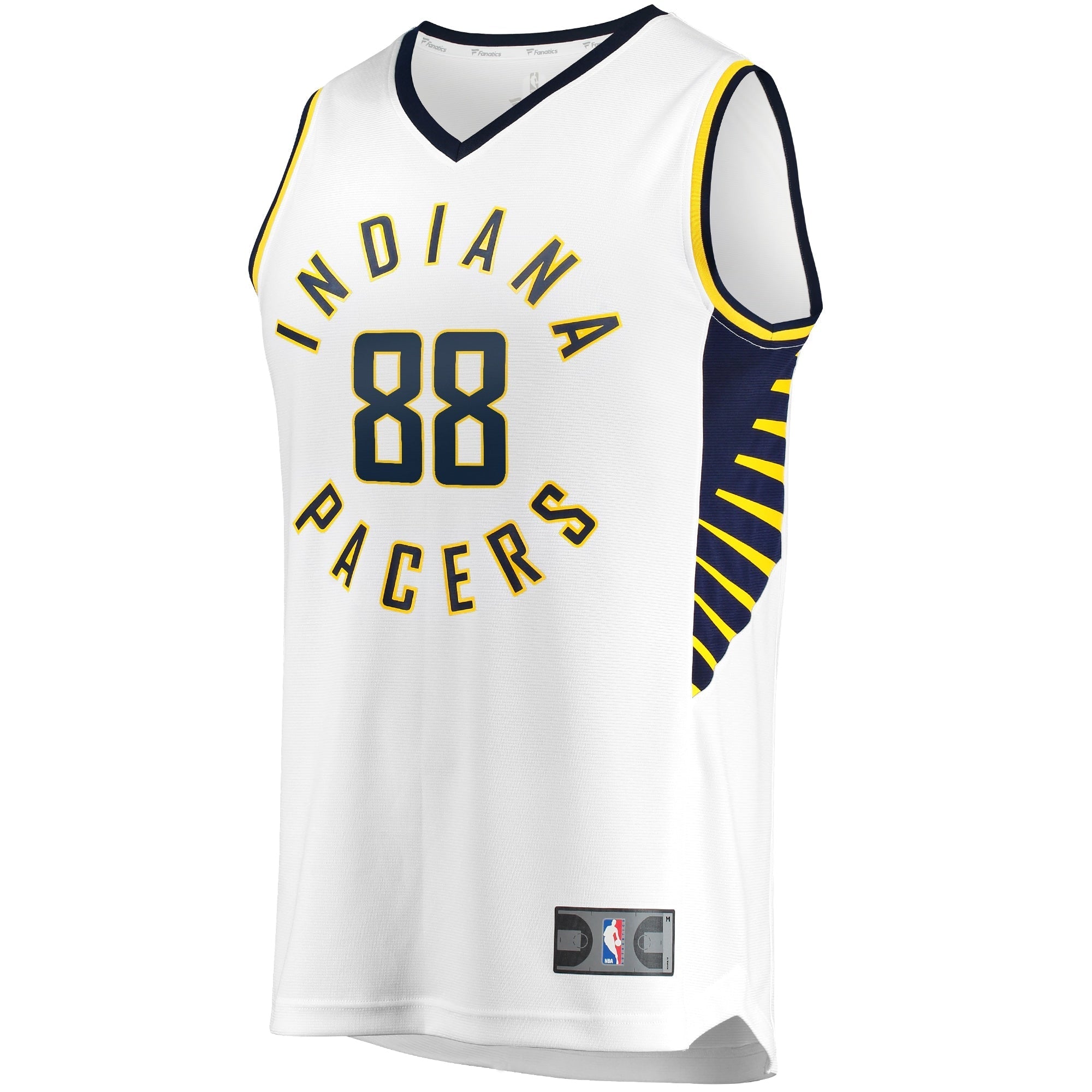 Men's Fanatics Branded Goga Bitadze White Indiana Pacers Fast Break Player Replica Jersey - Association Edition - vstockx