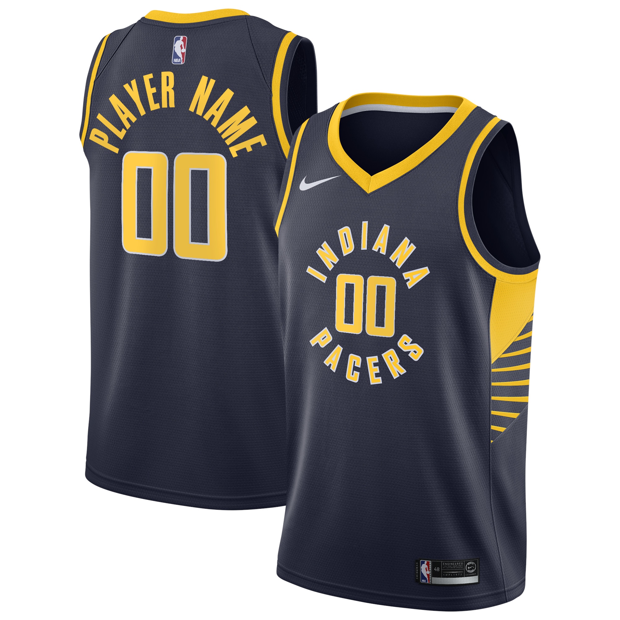 Indiana Pacers Nike Swingman Custom Jersey Navy - Icon Edition - vstockx