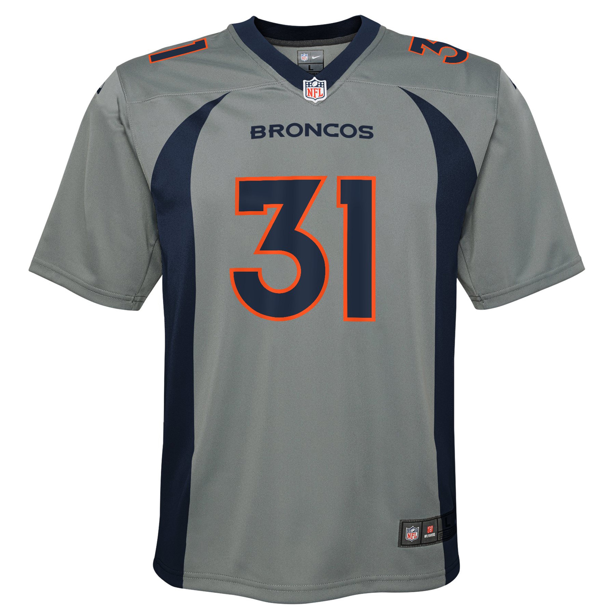 Justin Simmons Denver Broncos Nike Youth Inverted Game Jersey - Gray - vstockx