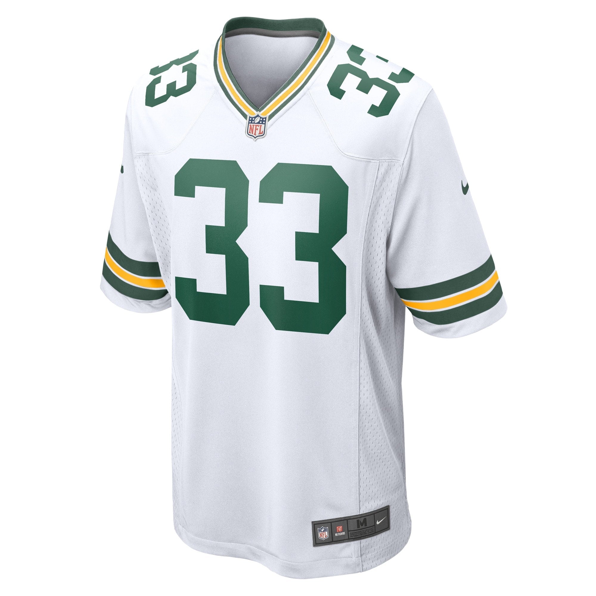 Men's Nike Aaron Jones White Green Bay Packers Game Player Jersey - vstockx